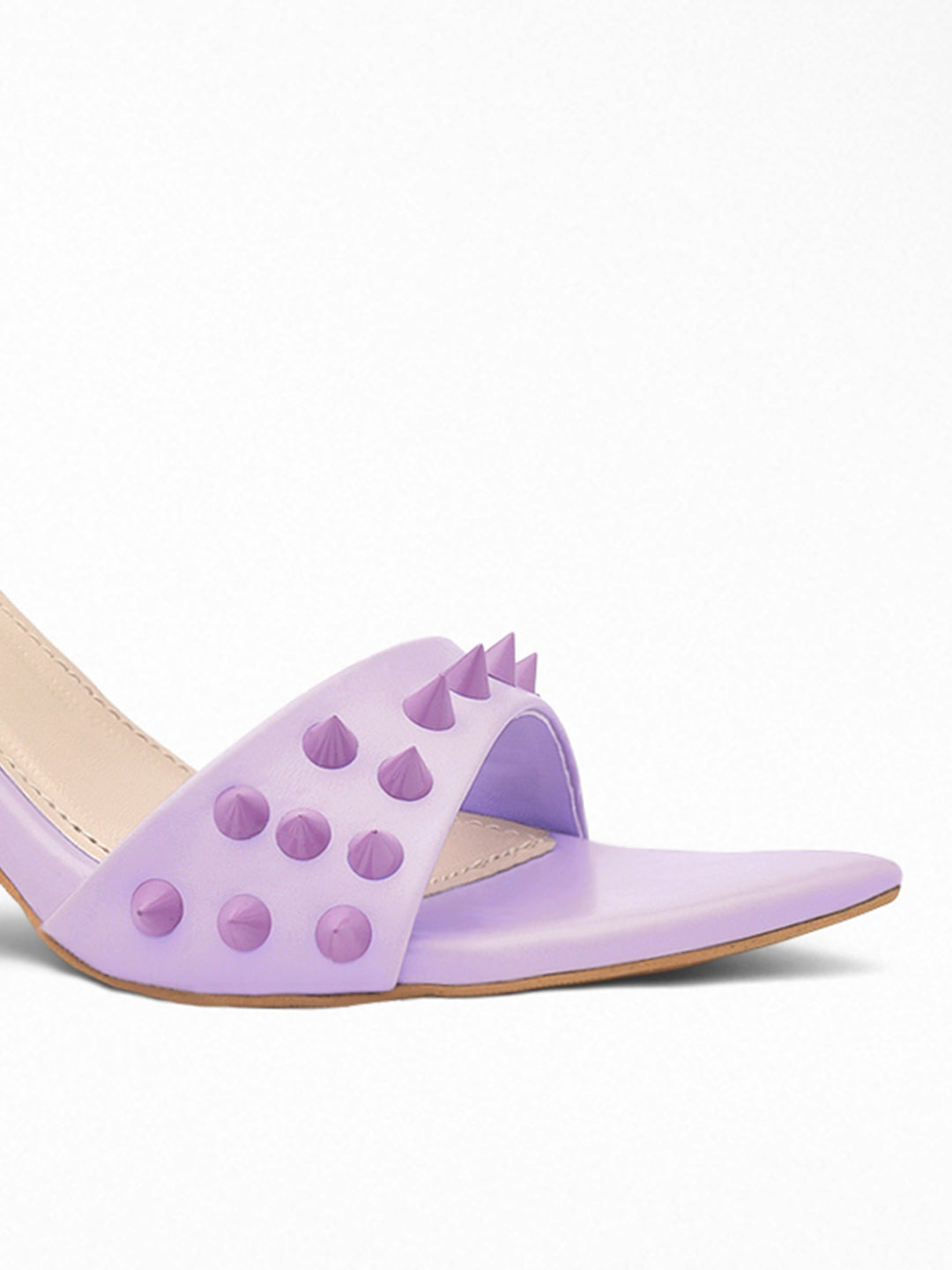 Lavender Spike Stud heels Mule