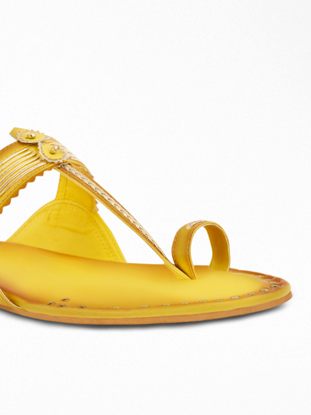 Yellow Ethnic Craft Flat Sandal
