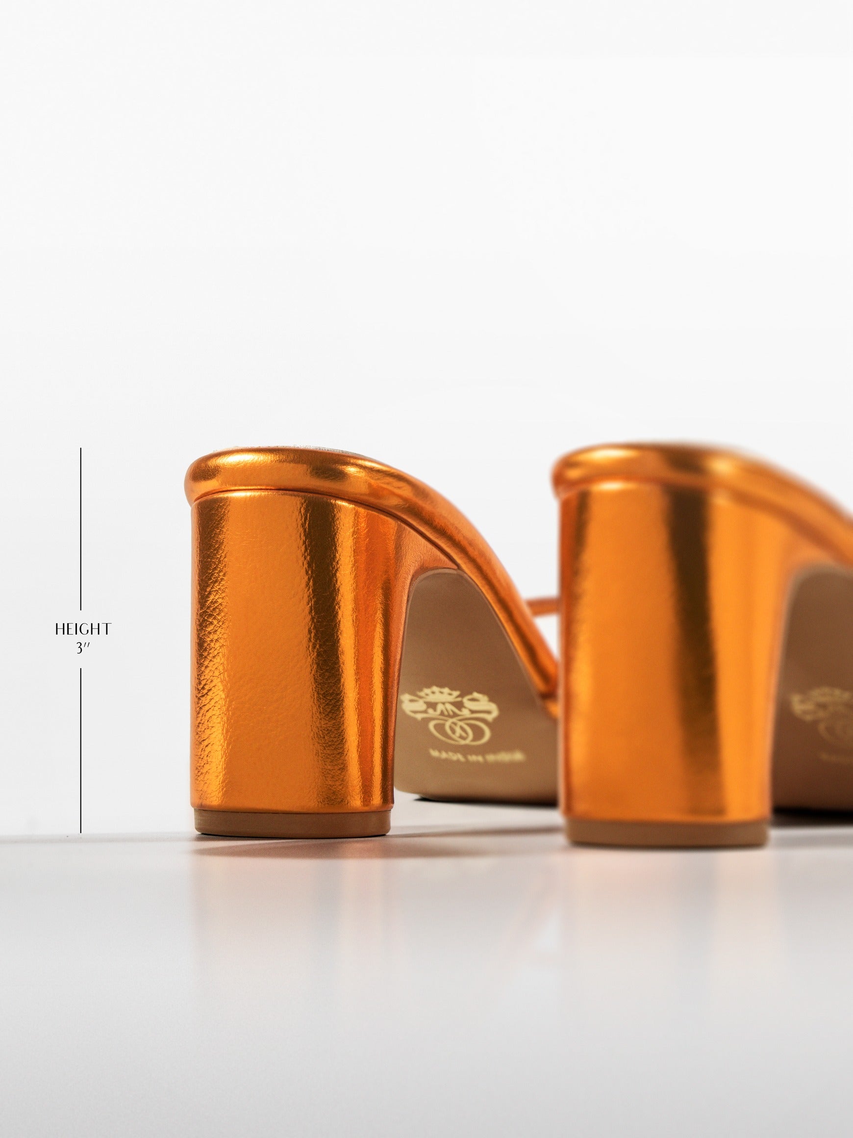 Orange Cage transparent Slingback Heel