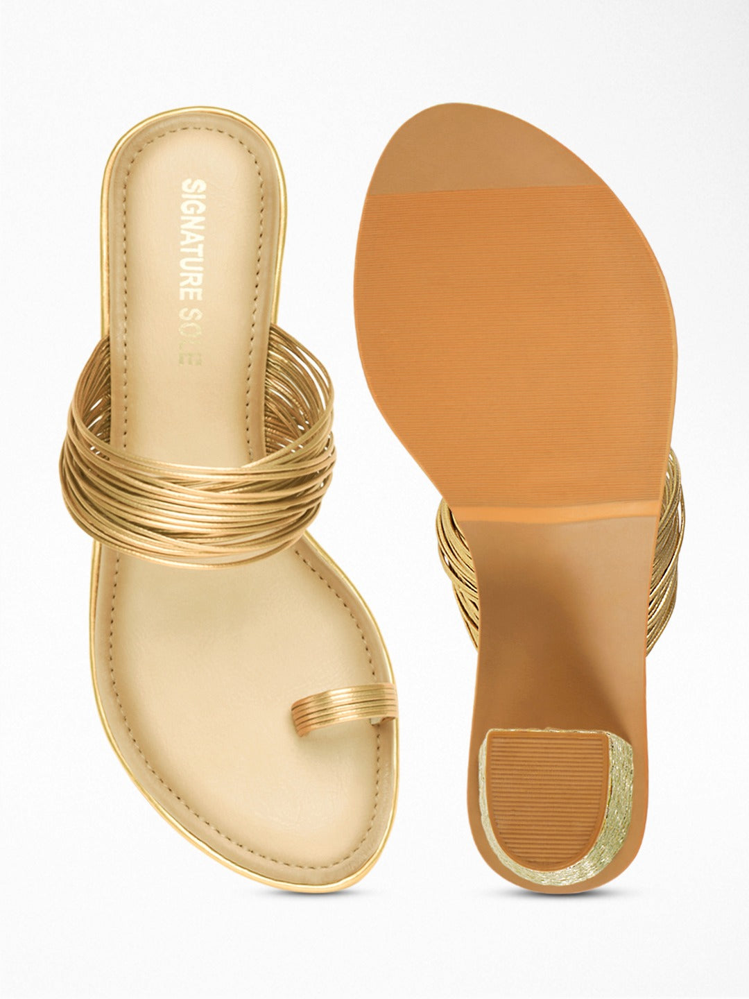 Nude Block Heel Sandal