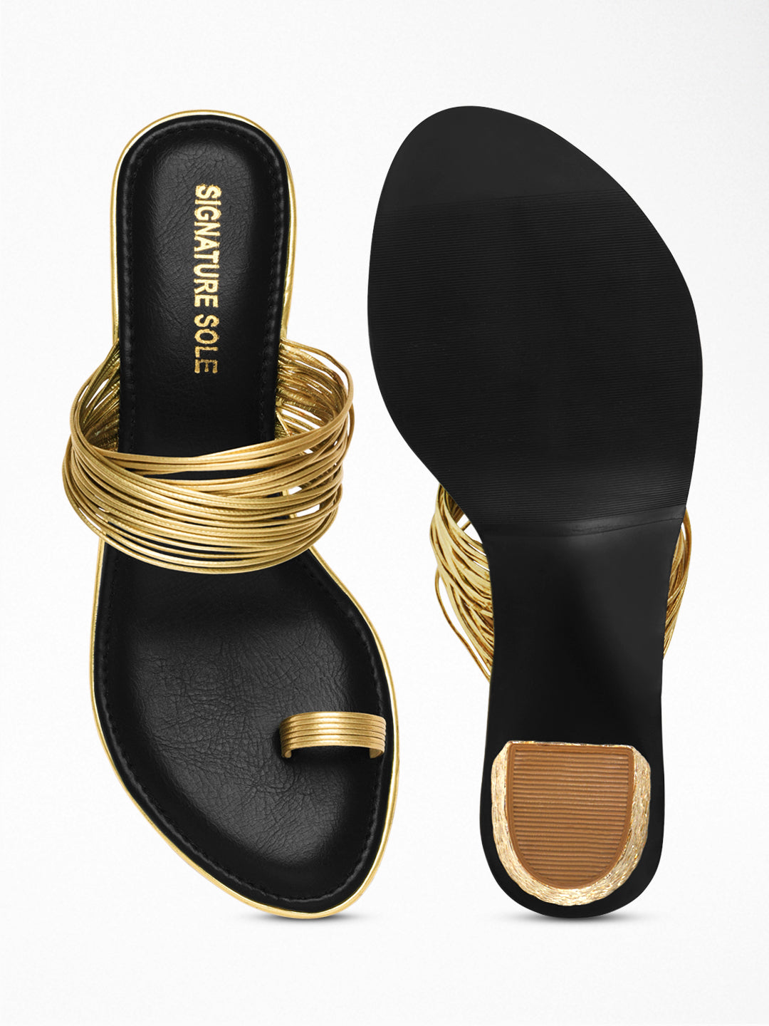 Black Block Heel Sandal