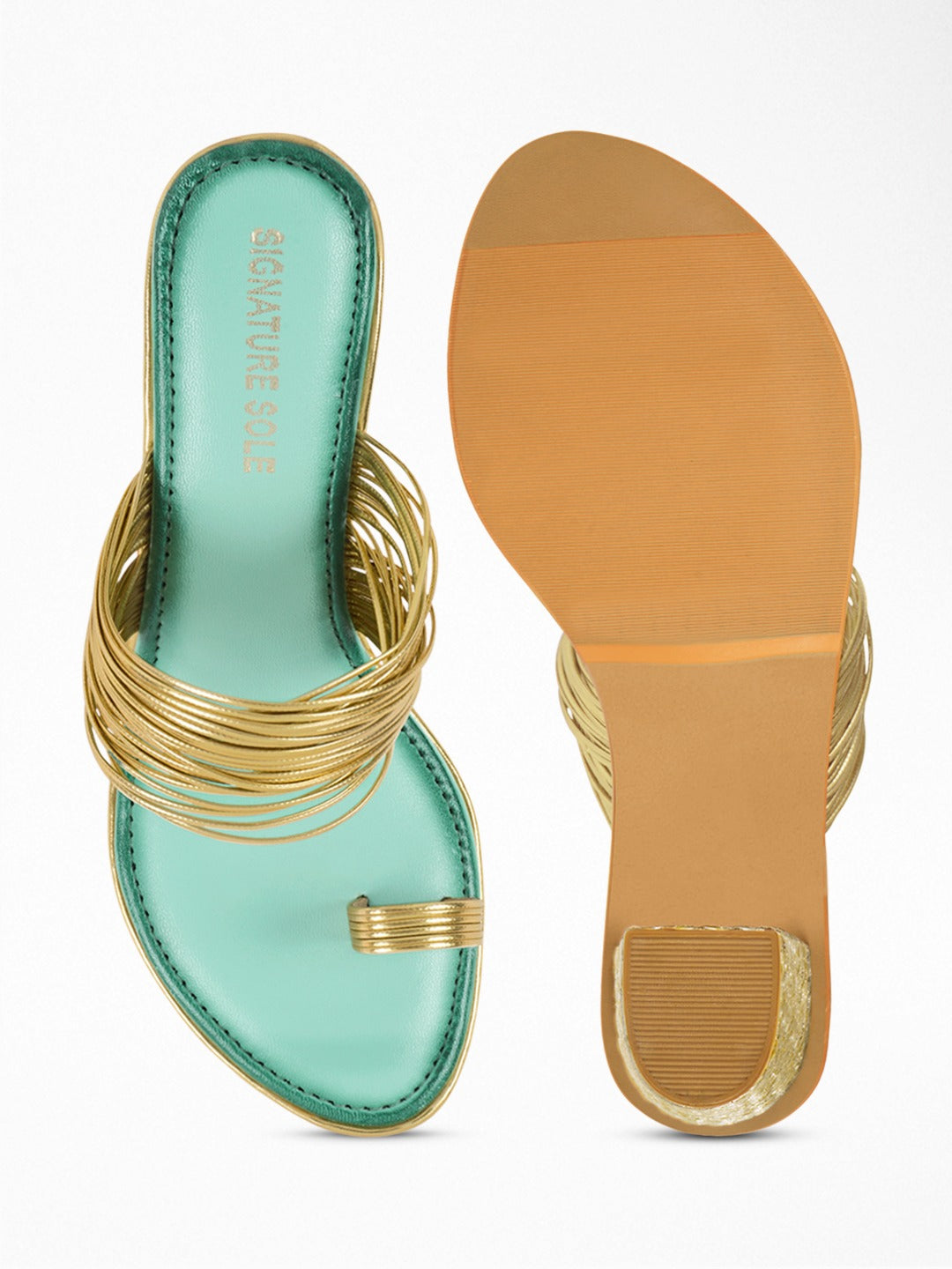 Green Block Heel Sandal