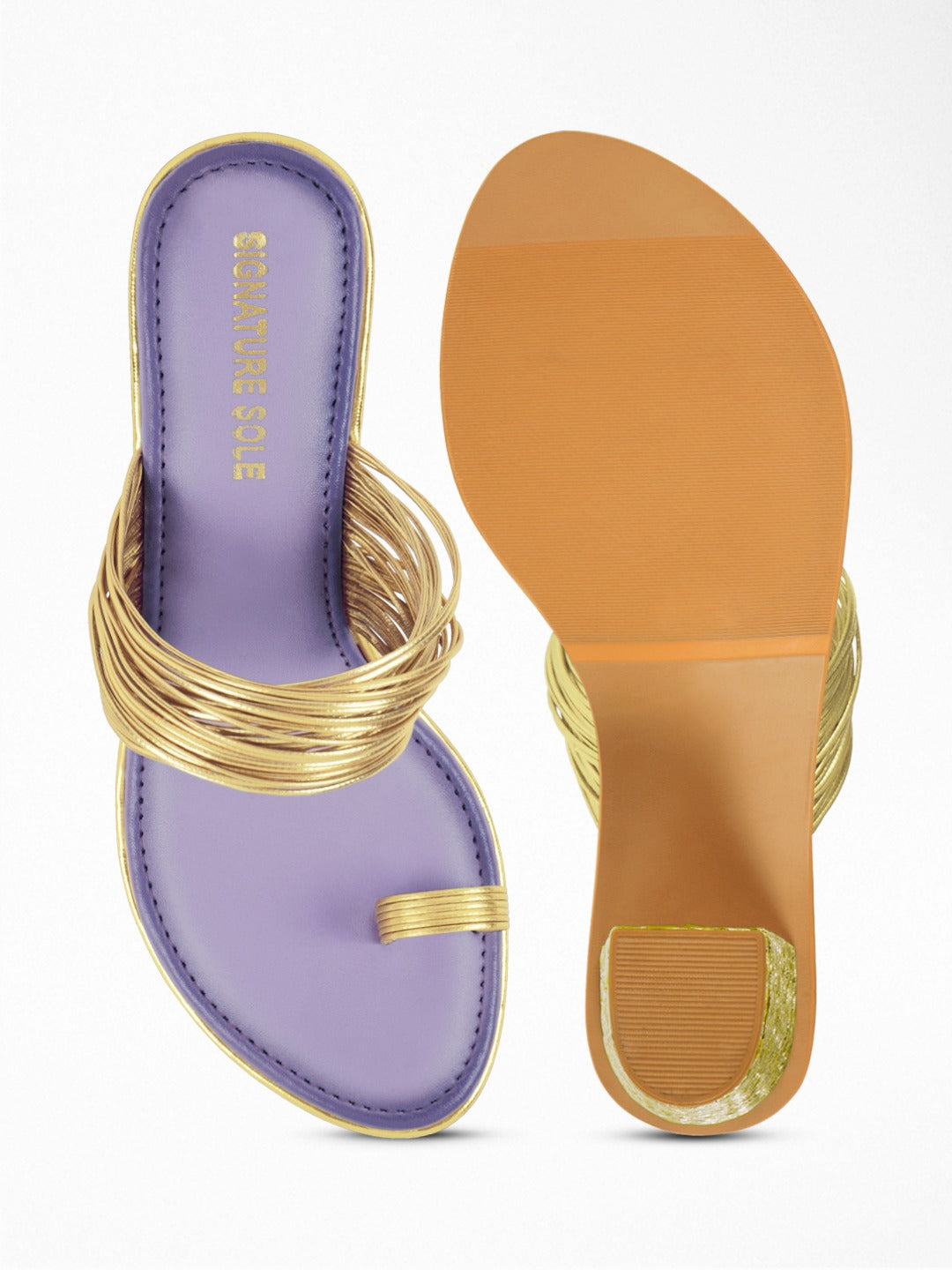 Purple Block Heel Sandal