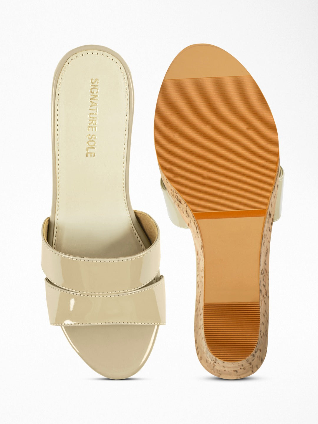Nude Cork wedge Wedge Mule
