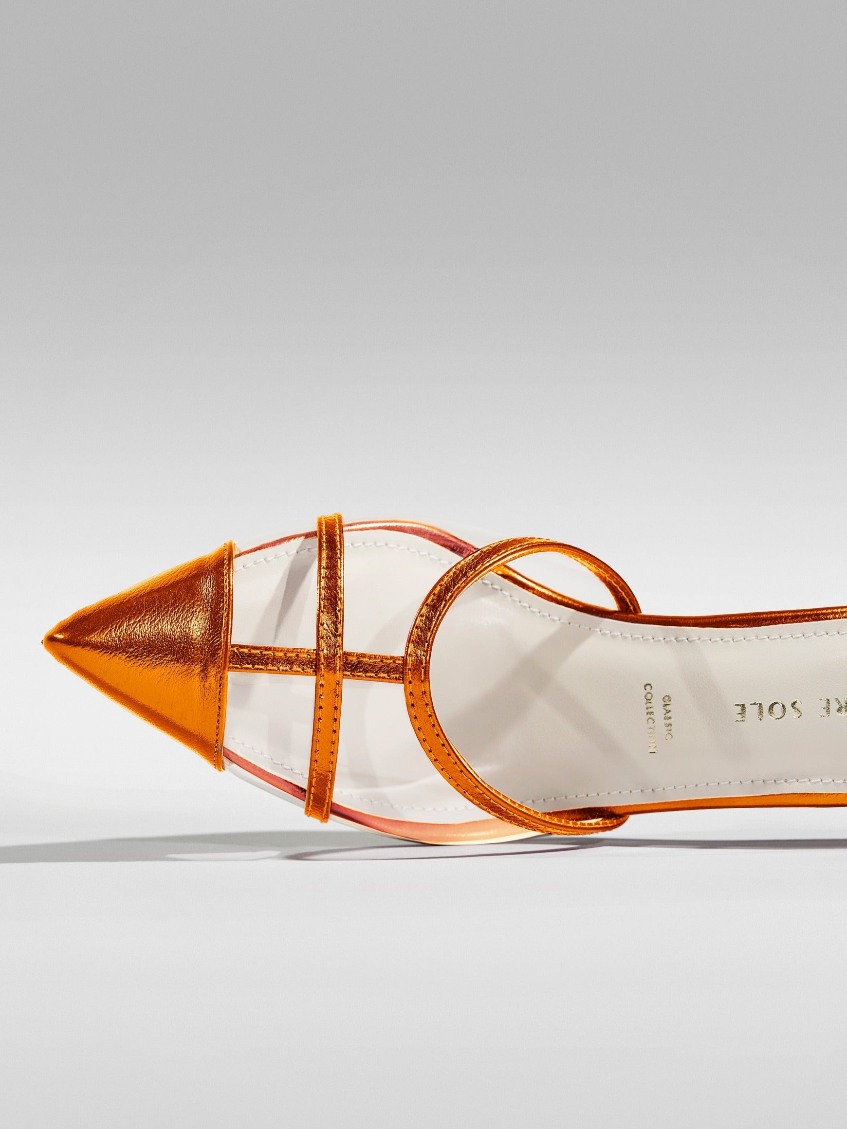 Orange Cage transparent Slingback Heel