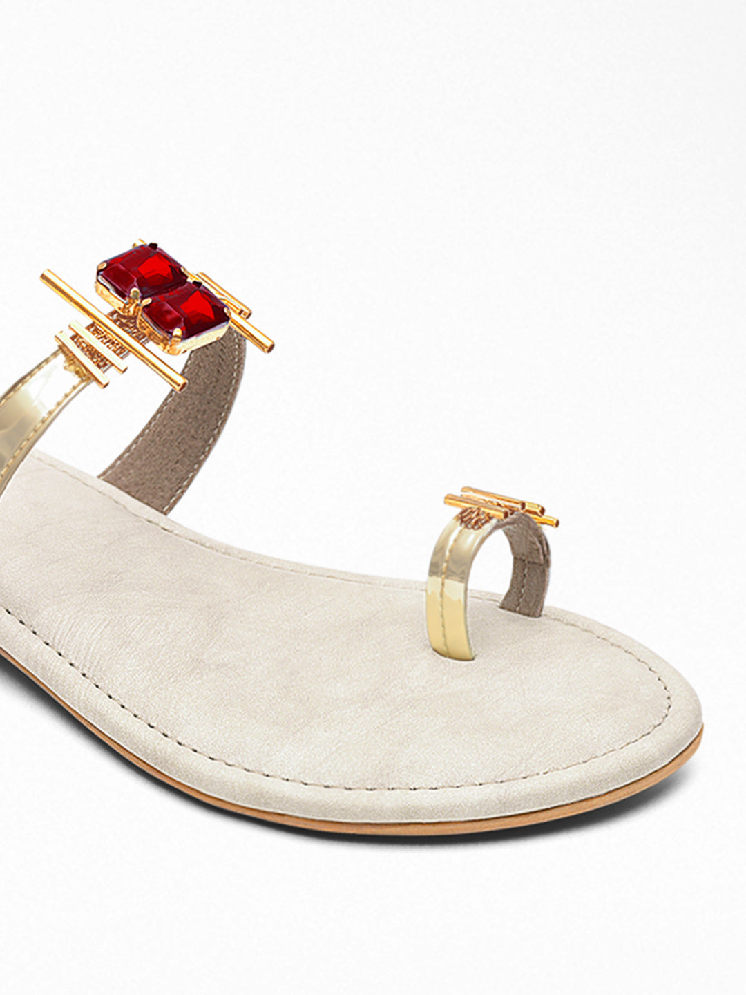 Ivory Gem Toe Ring Flat