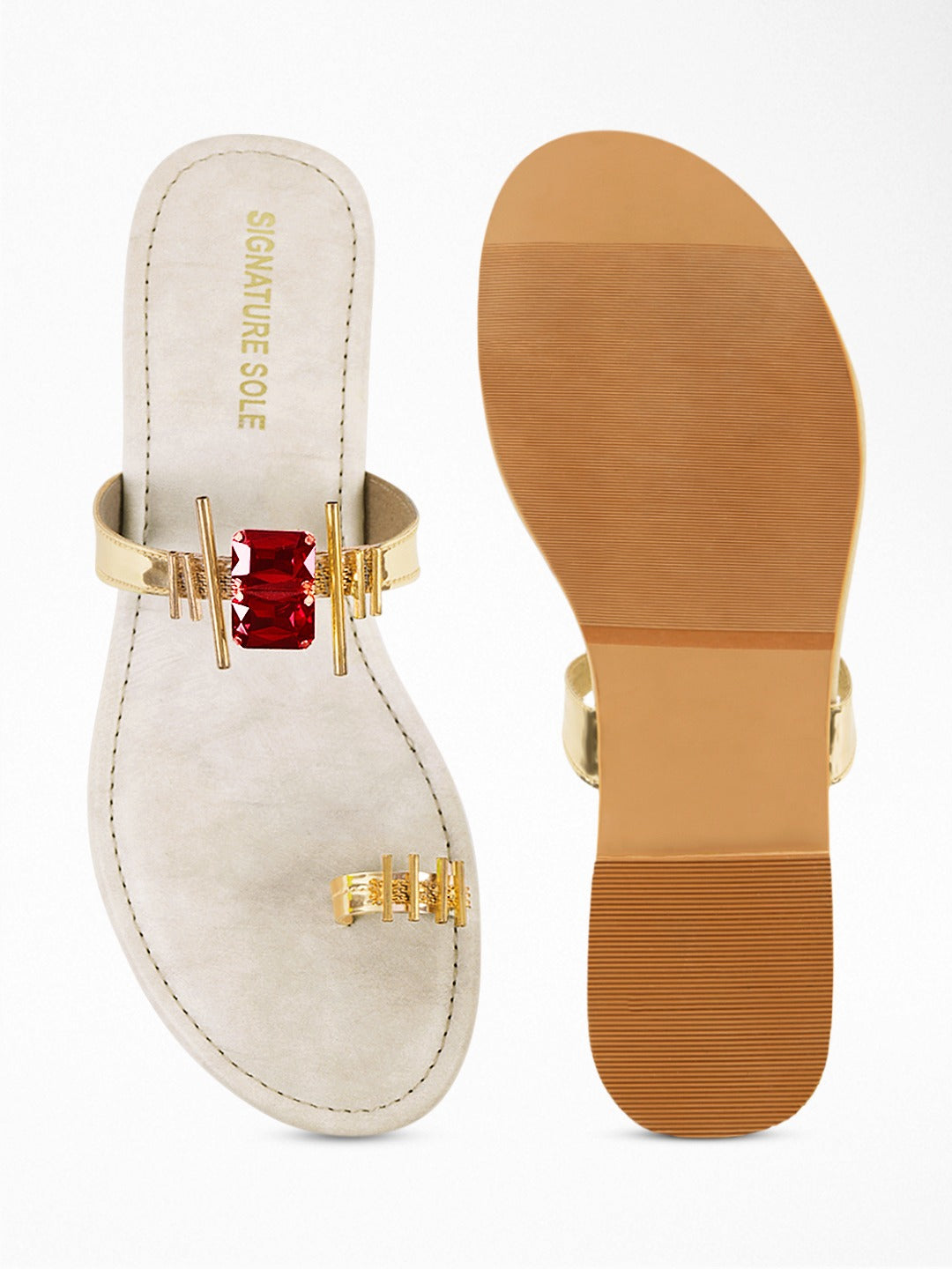 Ivory Gem Toe Ring Flat