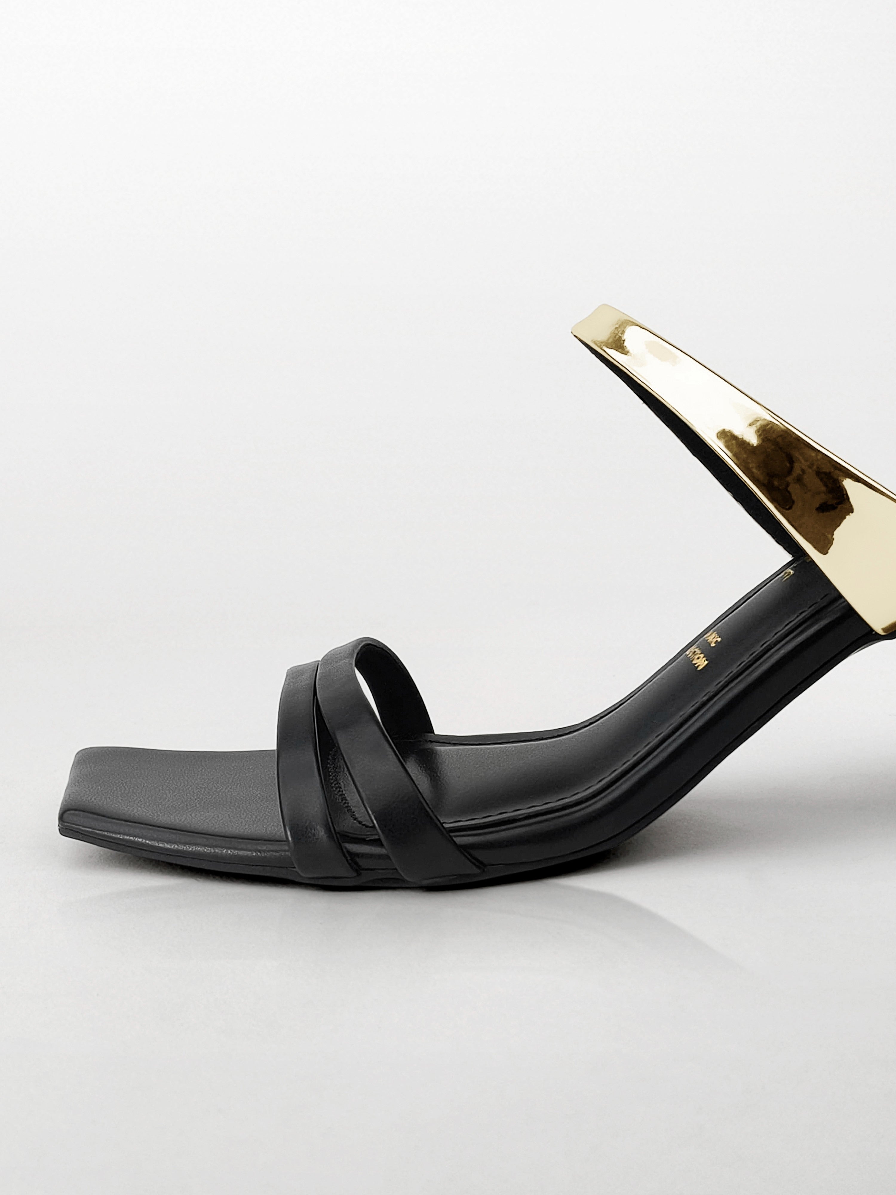 Black Block Heel Mule