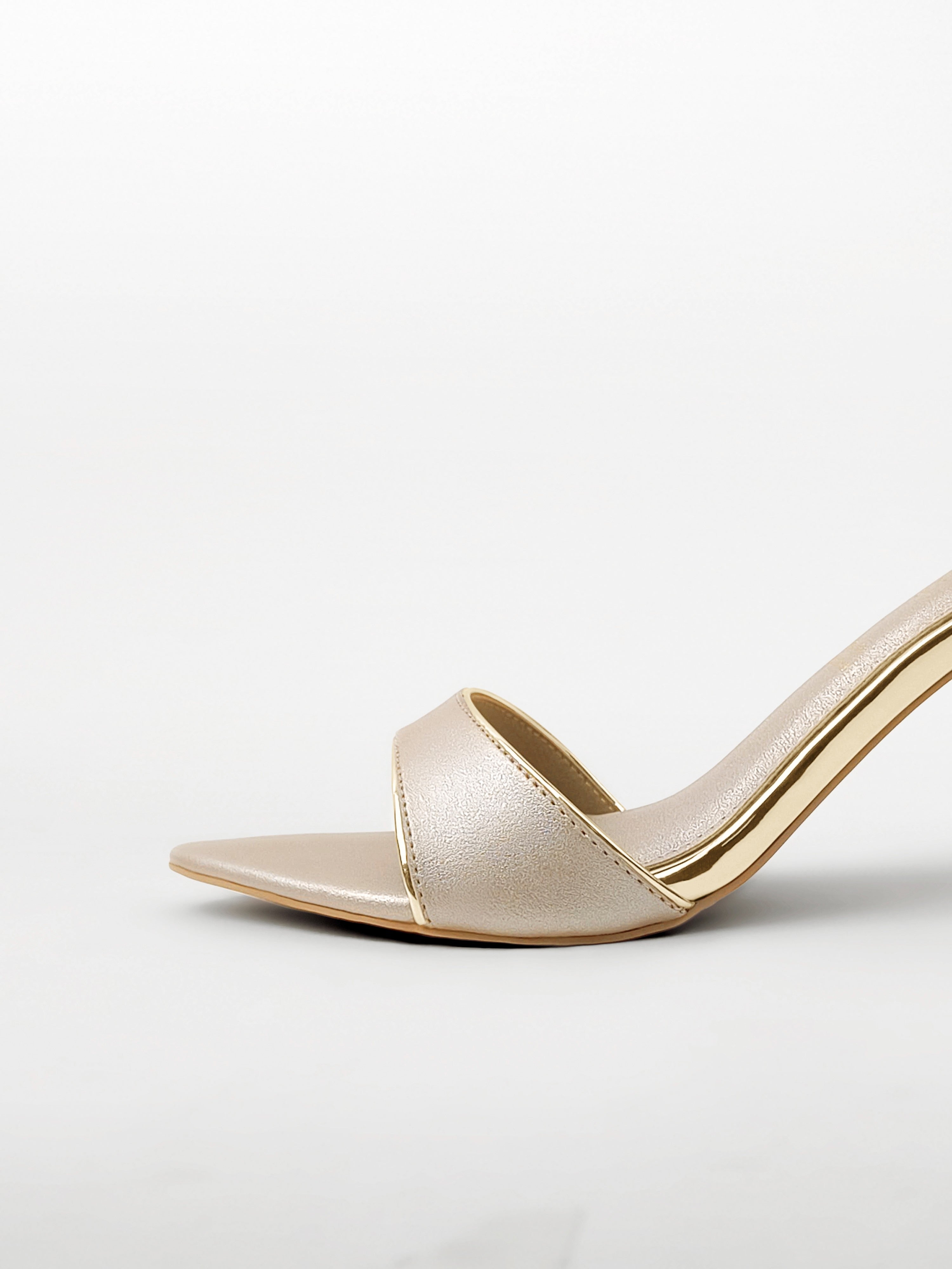 Gold heels Mule
