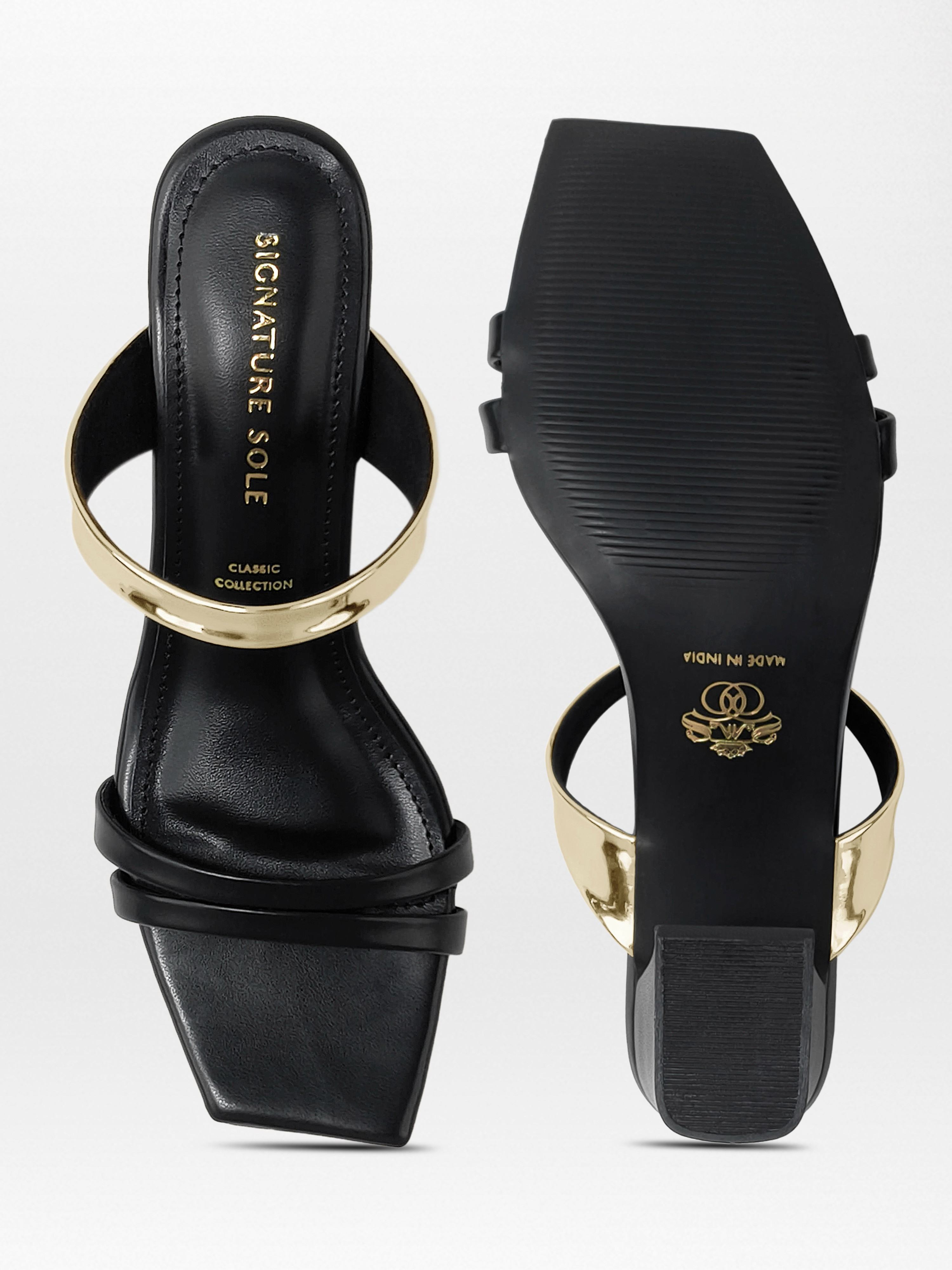 Black Block Heel Mule
