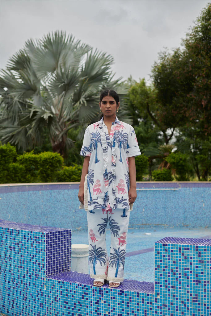 Image of Khajoor Pink Panther Shirt Co-ord Set