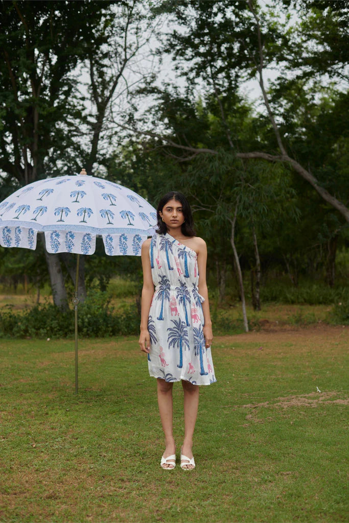 Image of Pink Panther Pleated One Shoulder Dress