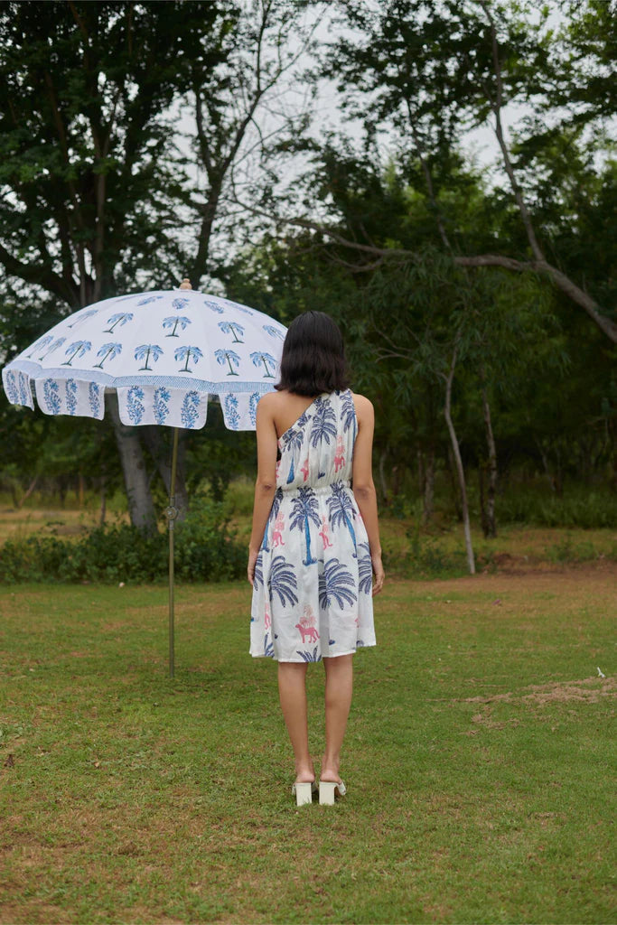 Image of Pink Panther Pleated One Shoulder Dress