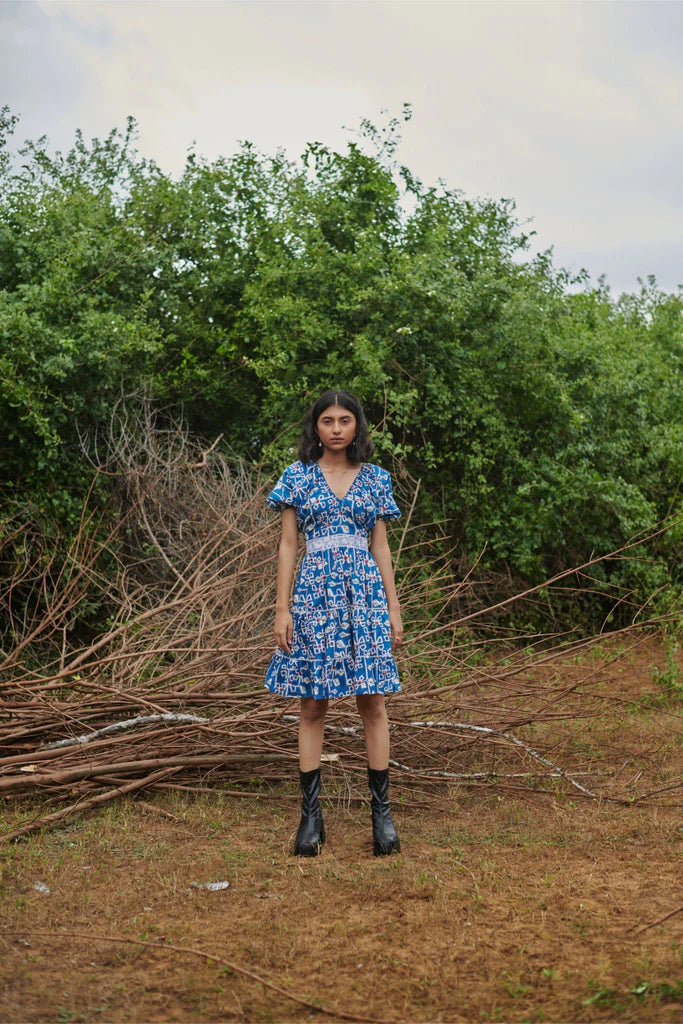 Image of Barbecue Day Desert Bluebell Dress