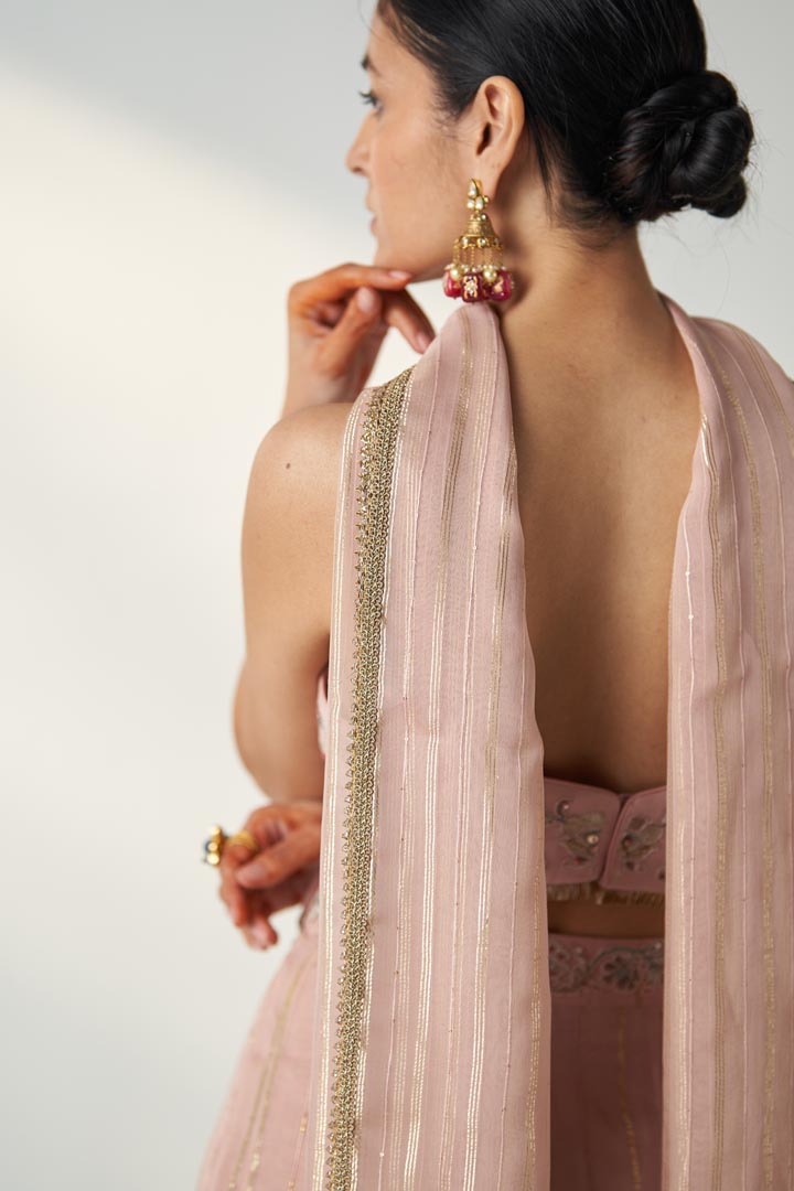 OSHA BLUSH PINK SHARARA SET