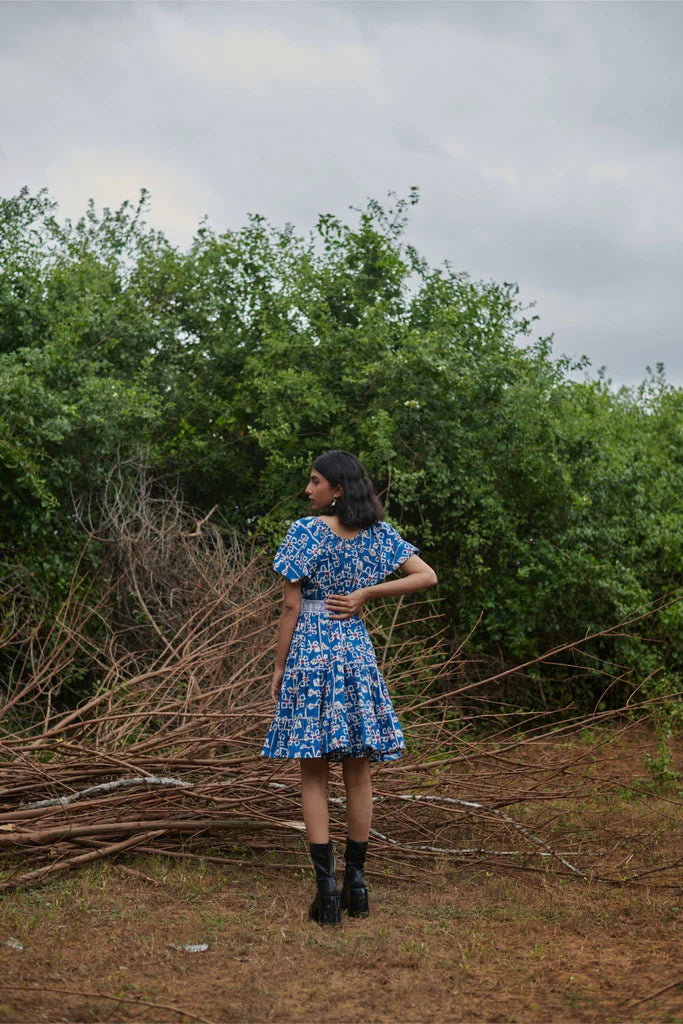 Image of Barbecue Day Desert Bluebell Dress