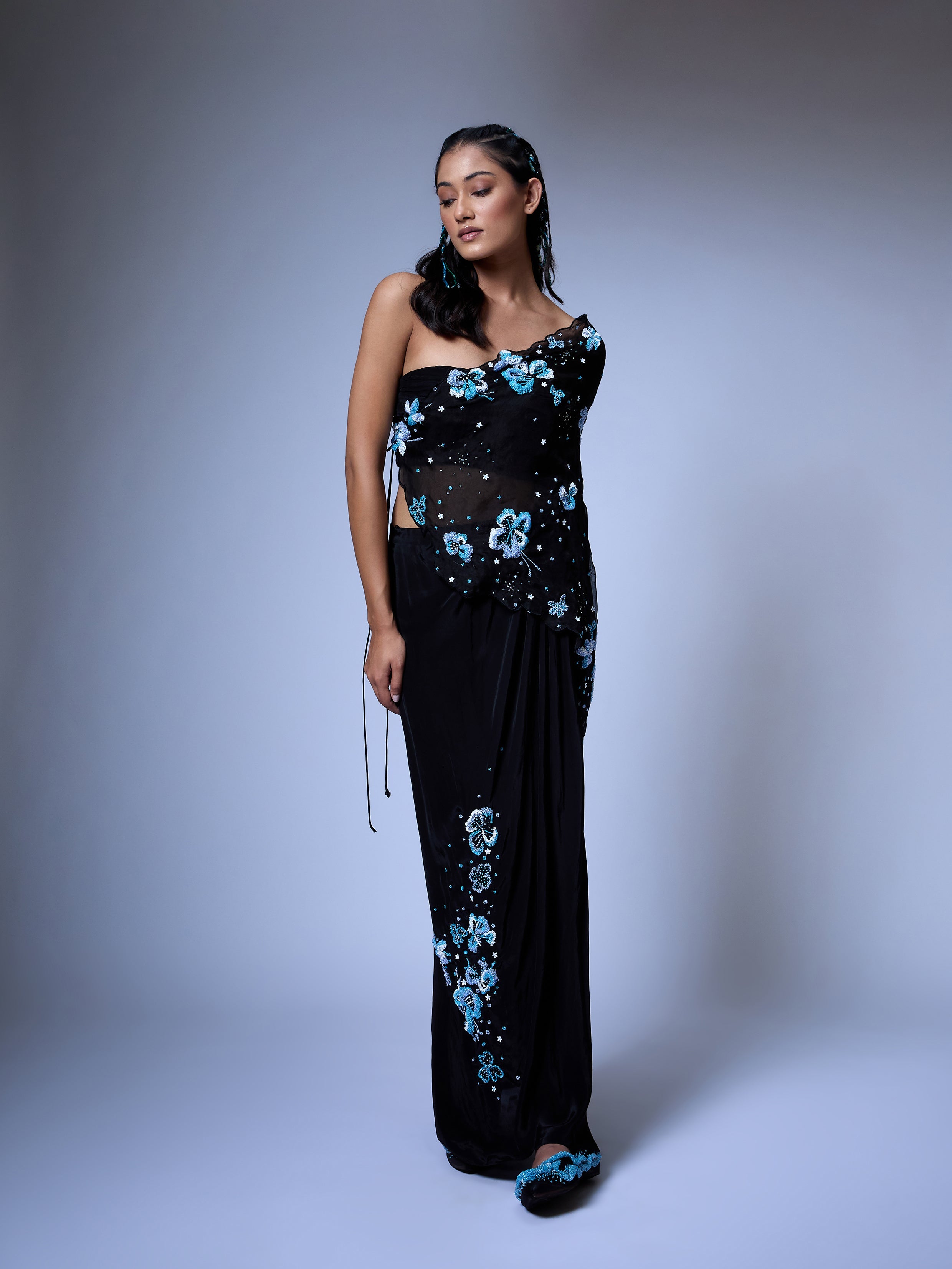 The Floral Burst Cape Set