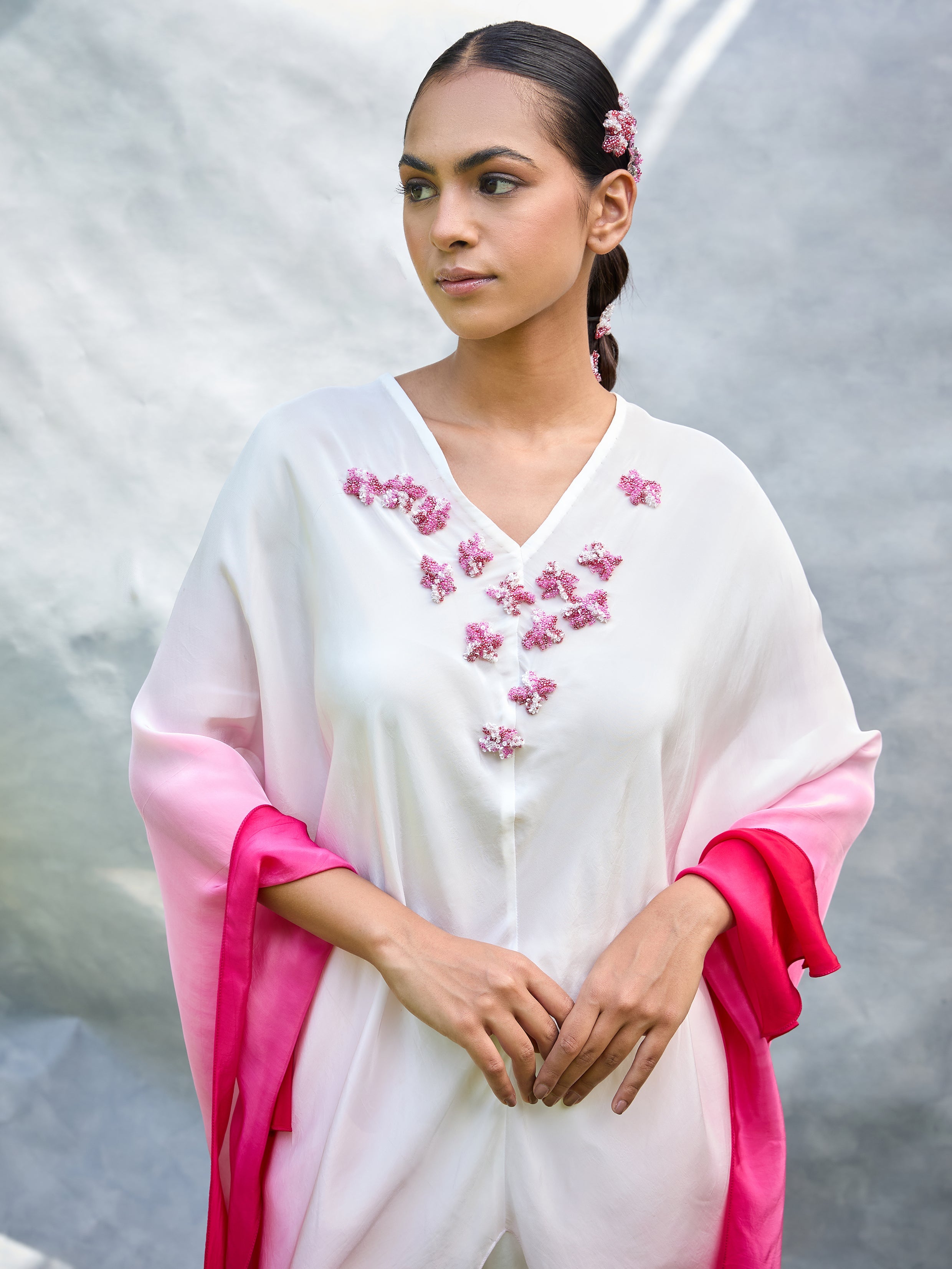 The Micro-Floral Draped Top