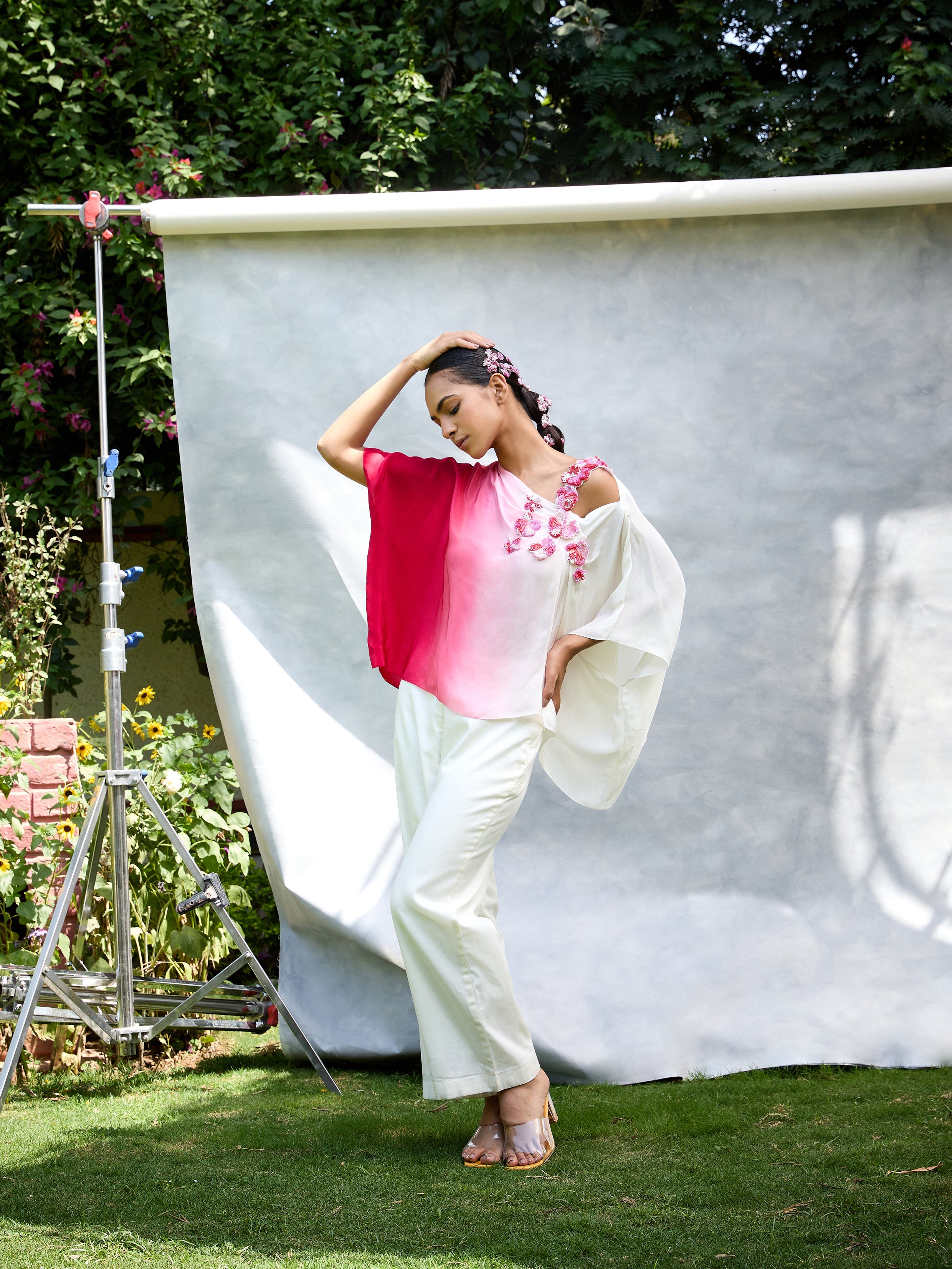 The Floral Burst Kaftan Top