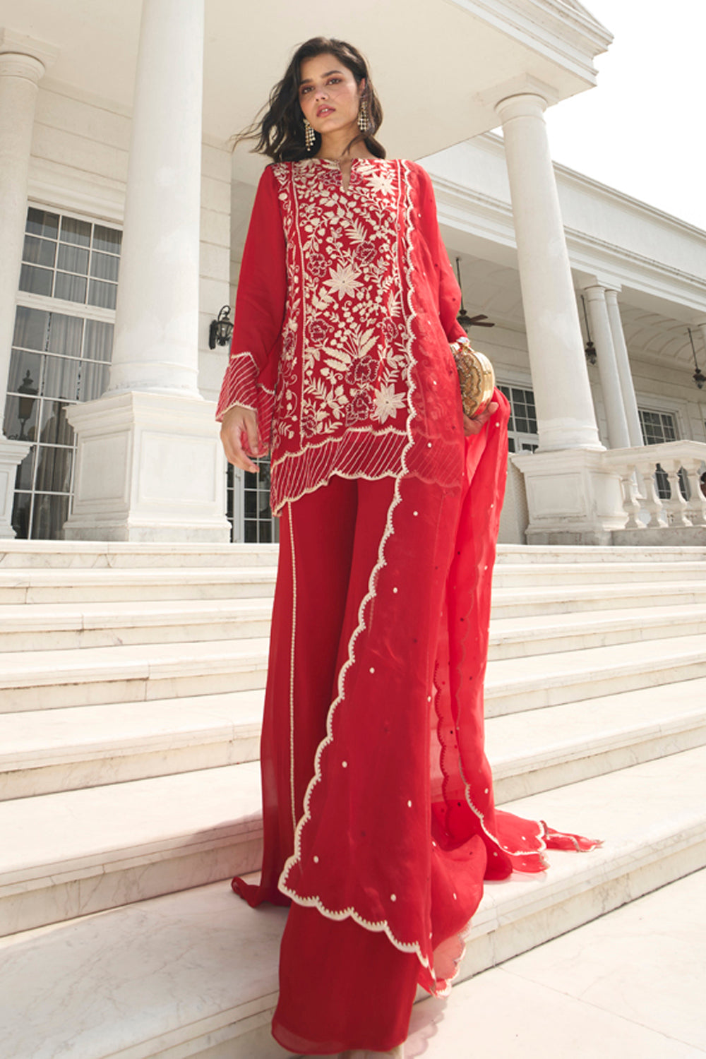 Red Kurta Set