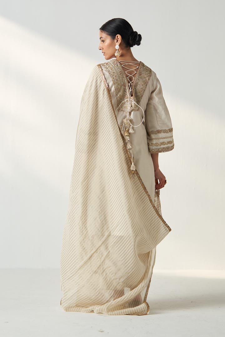 ROOP IVORY KURTA PANT SET