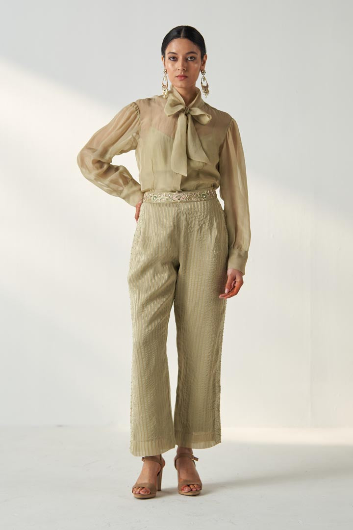 PADMA GREEN SHIRT PANT SET