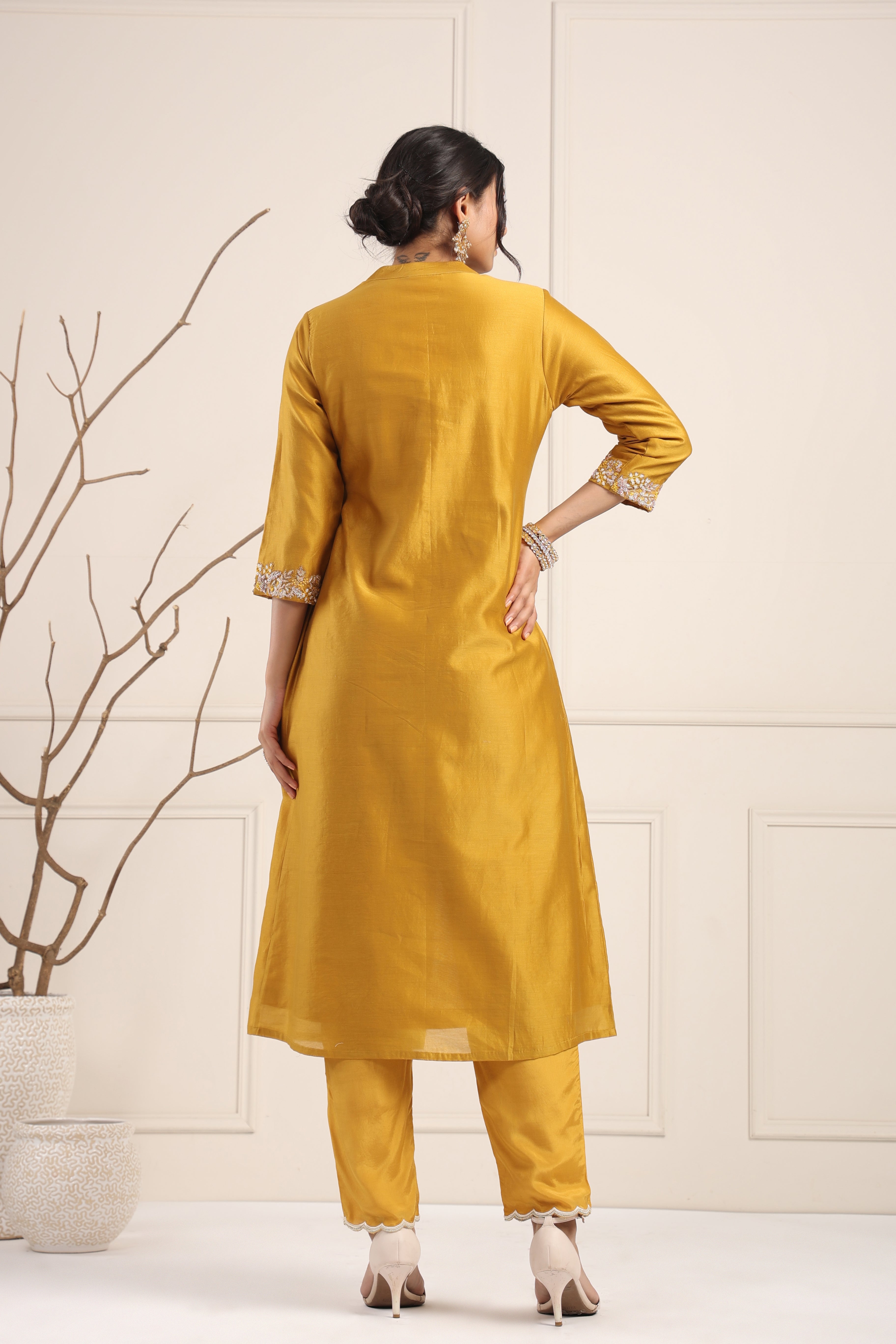 Bright Mustard Suit Set