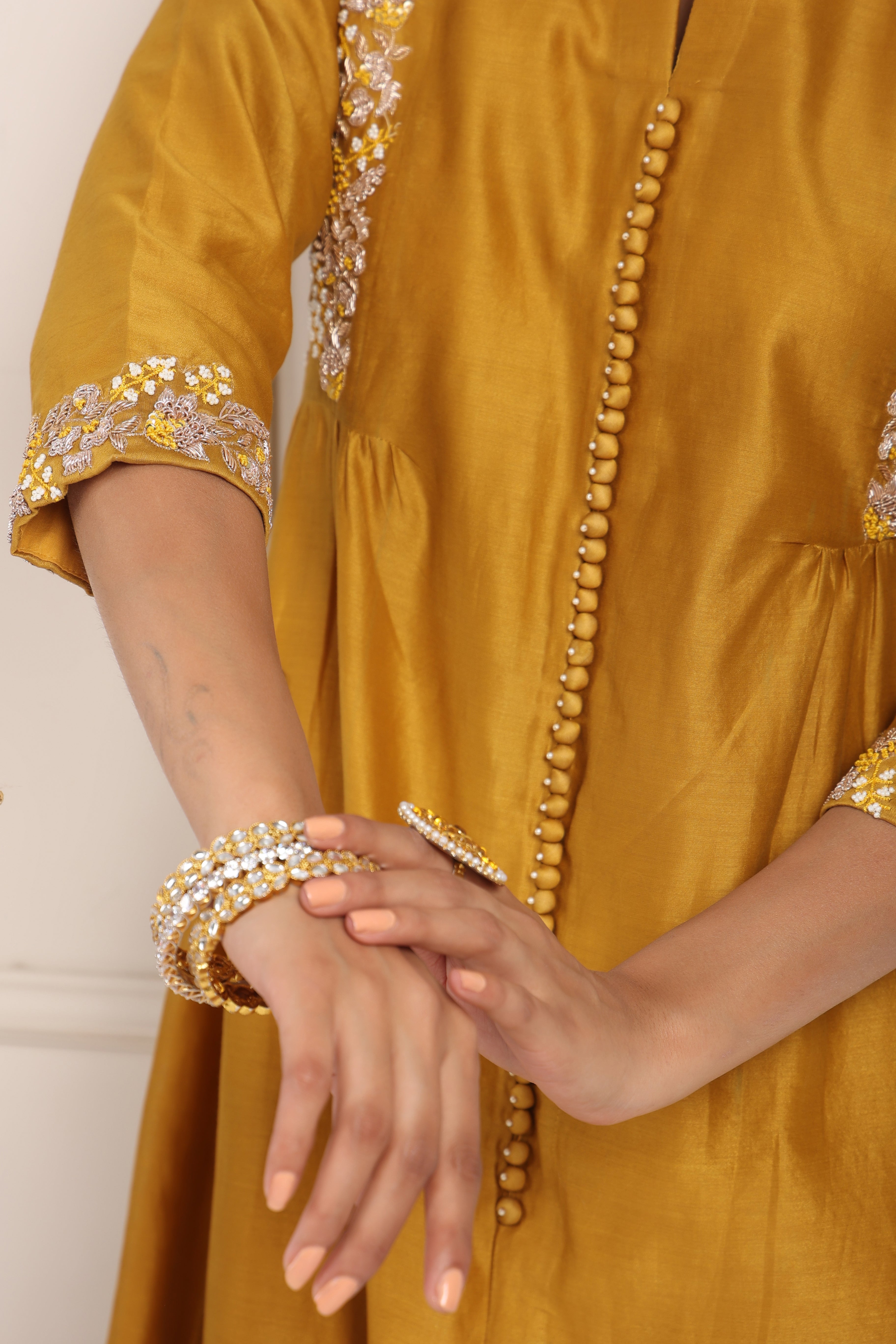 Bright Mustard Suit Set