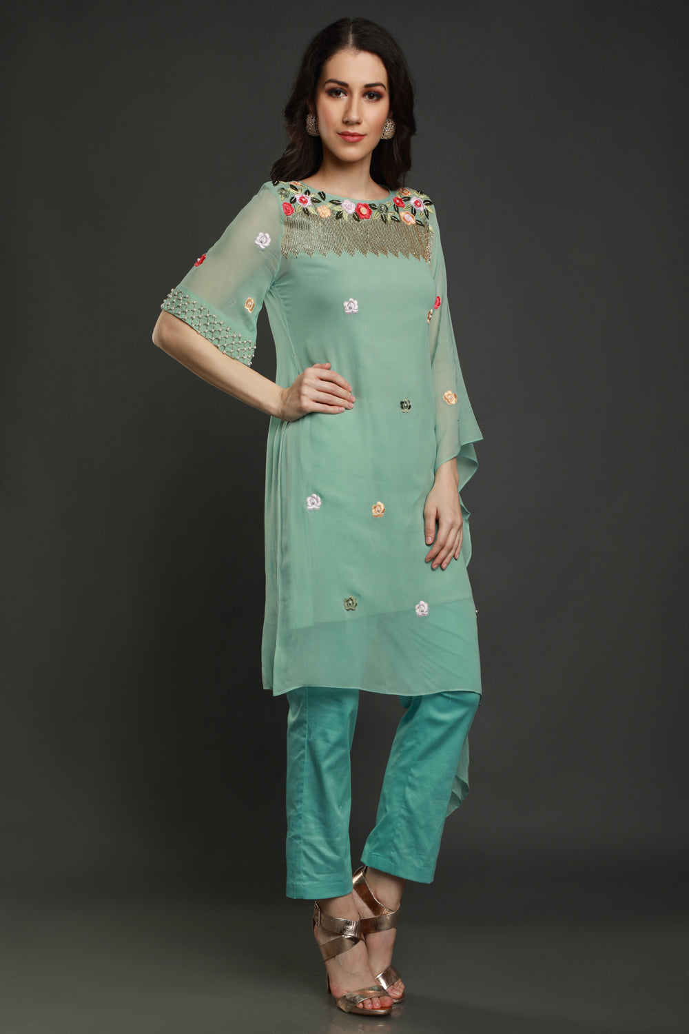 Nysa Kaftan With Pants - Auraya Fashion -  - #tag1# - #tag2# - #tag3# - #tag3#