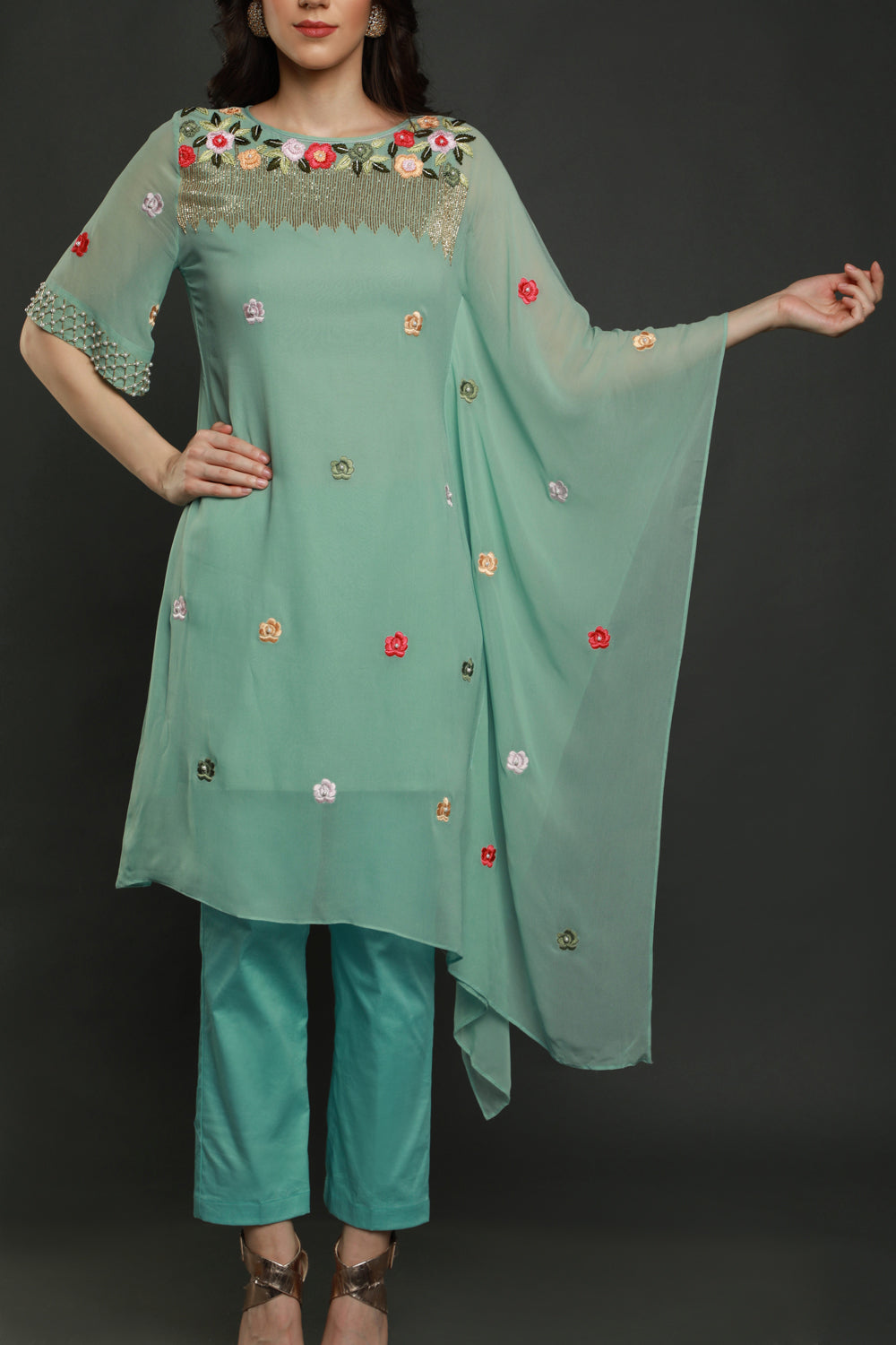 Nysa Kaftan With Pants - Auraya Fashion -  - #tag1# - #tag2# - #tag3# - #tag3#