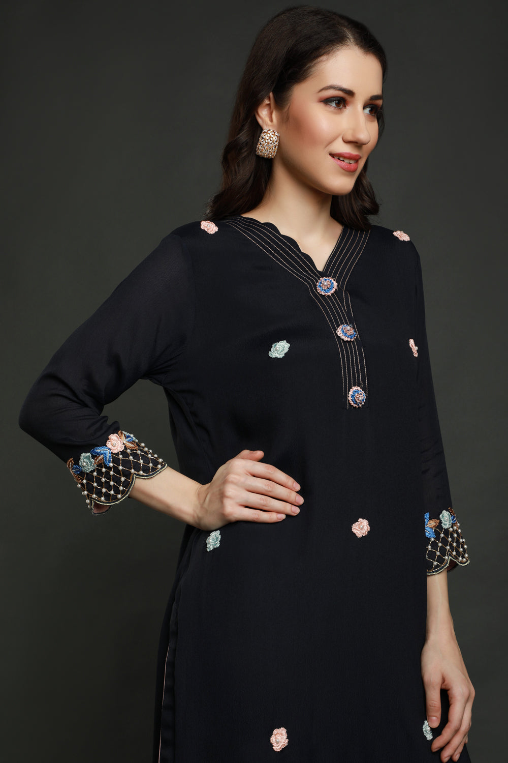 Nazma Kurta With Garara Pants - Auraya Fashion -  - #tag1# - #tag2# - #tag3# - #tag3#
