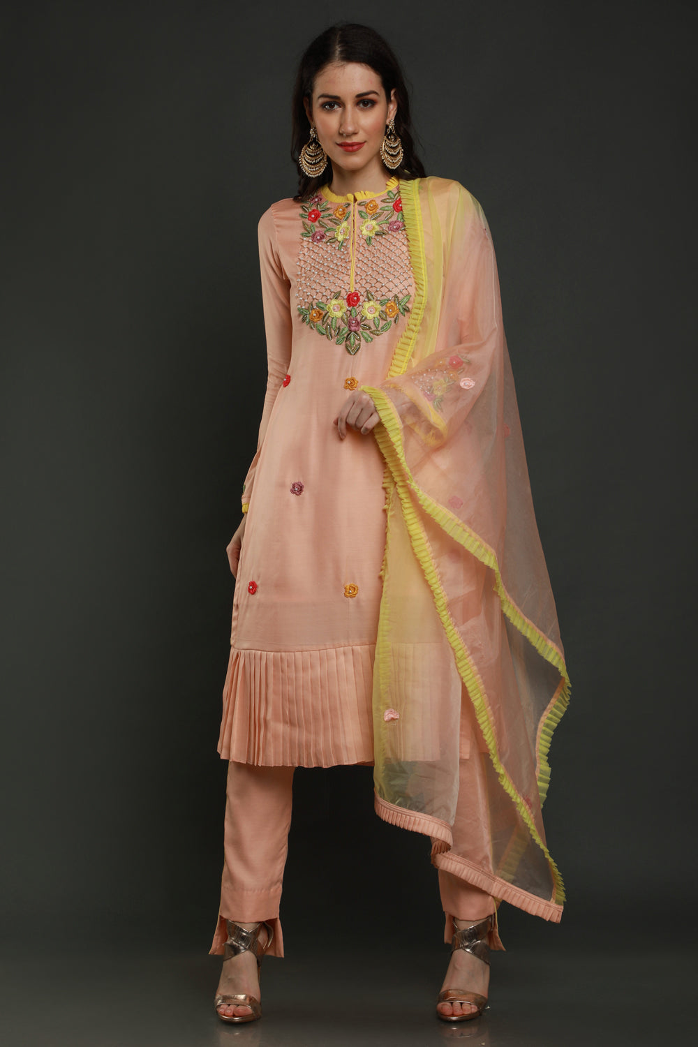 Sahana Kurta With Pants And Dupatta - Auraya Fashion - Sejal Kamdar - #tag1# - #tag2# - #tag3# - #tag3#