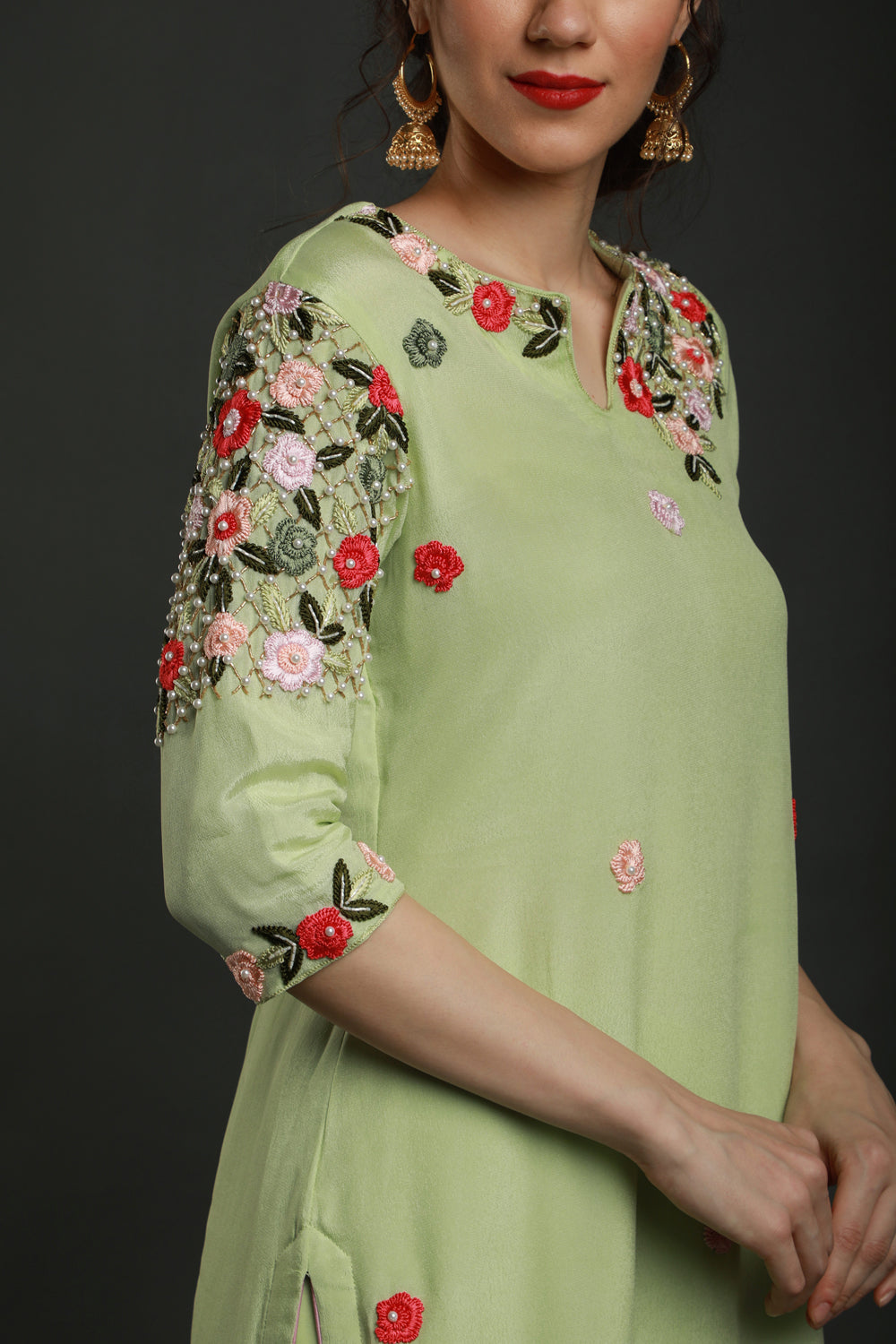 Dhara Kurta With Pleated Plazzo - Auraya Fashion -  - #tag1# - #tag2# - #tag3# - #tag3#