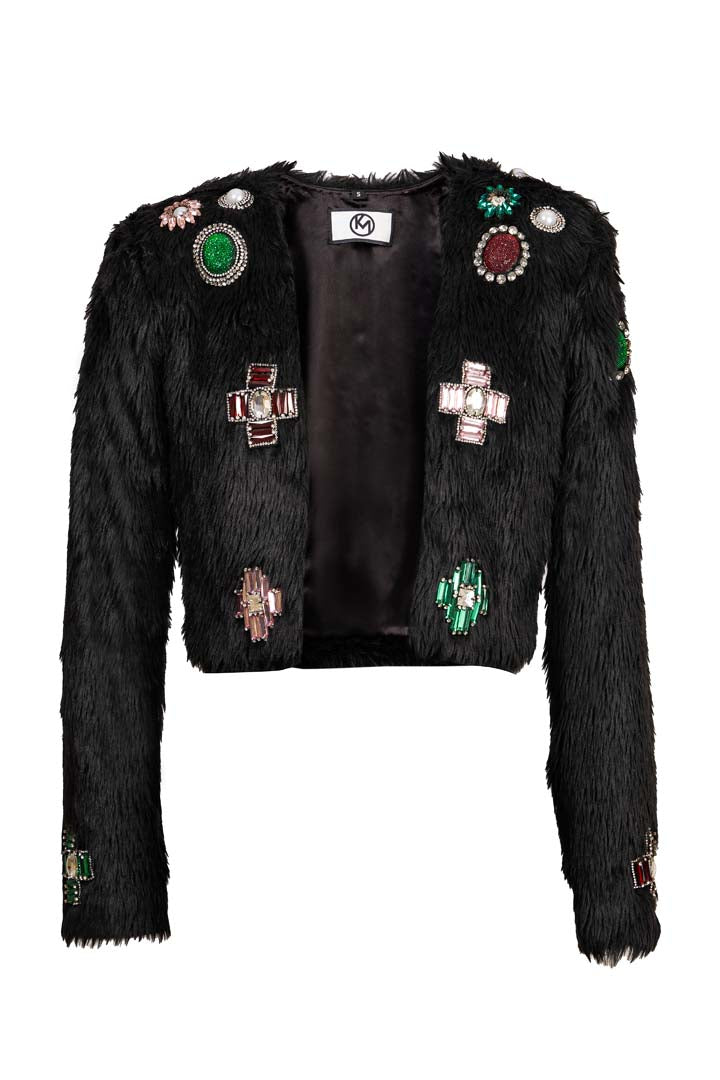 Faux Fur Open Jacket