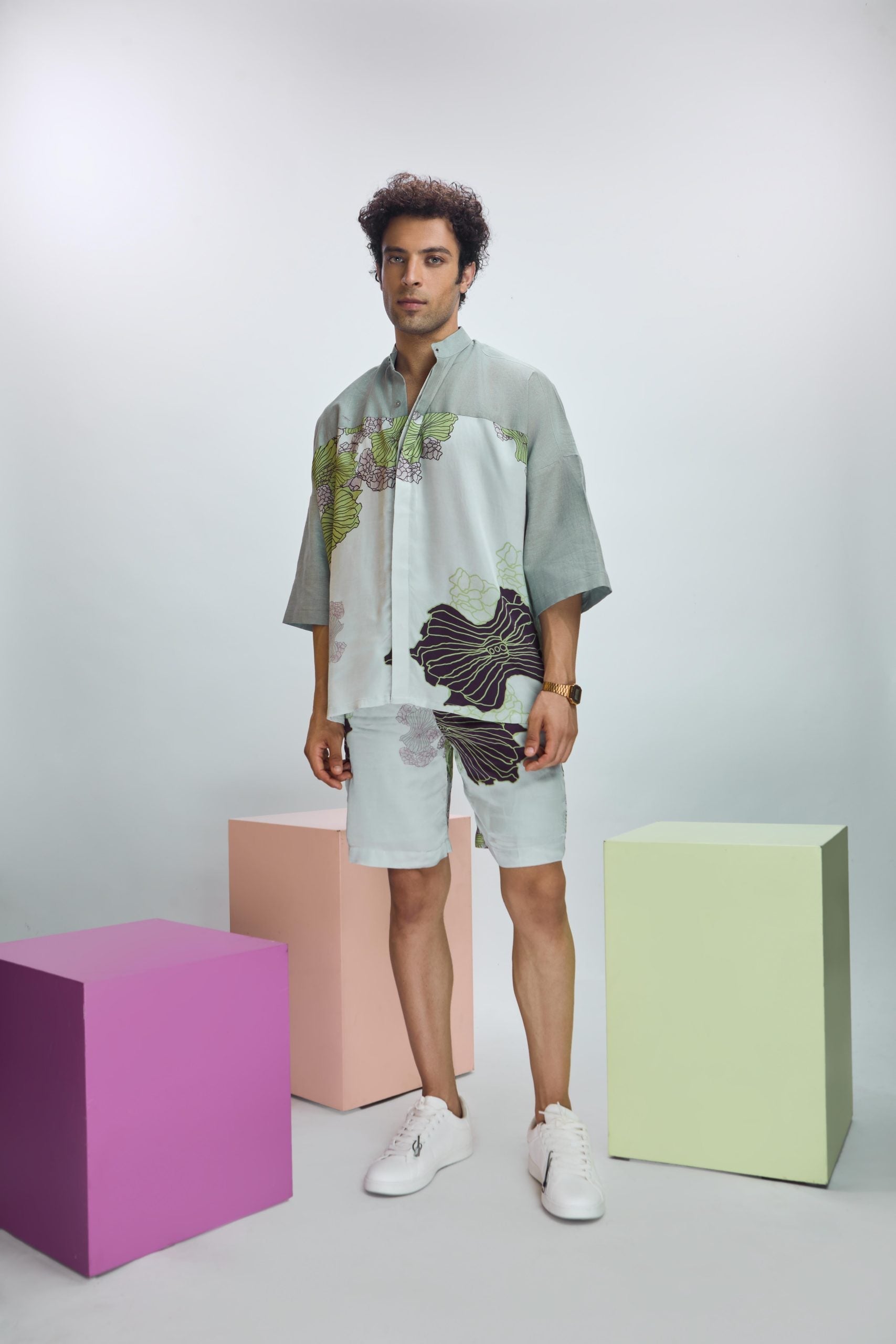 Printed Oversized Drop Shoulder Shirt