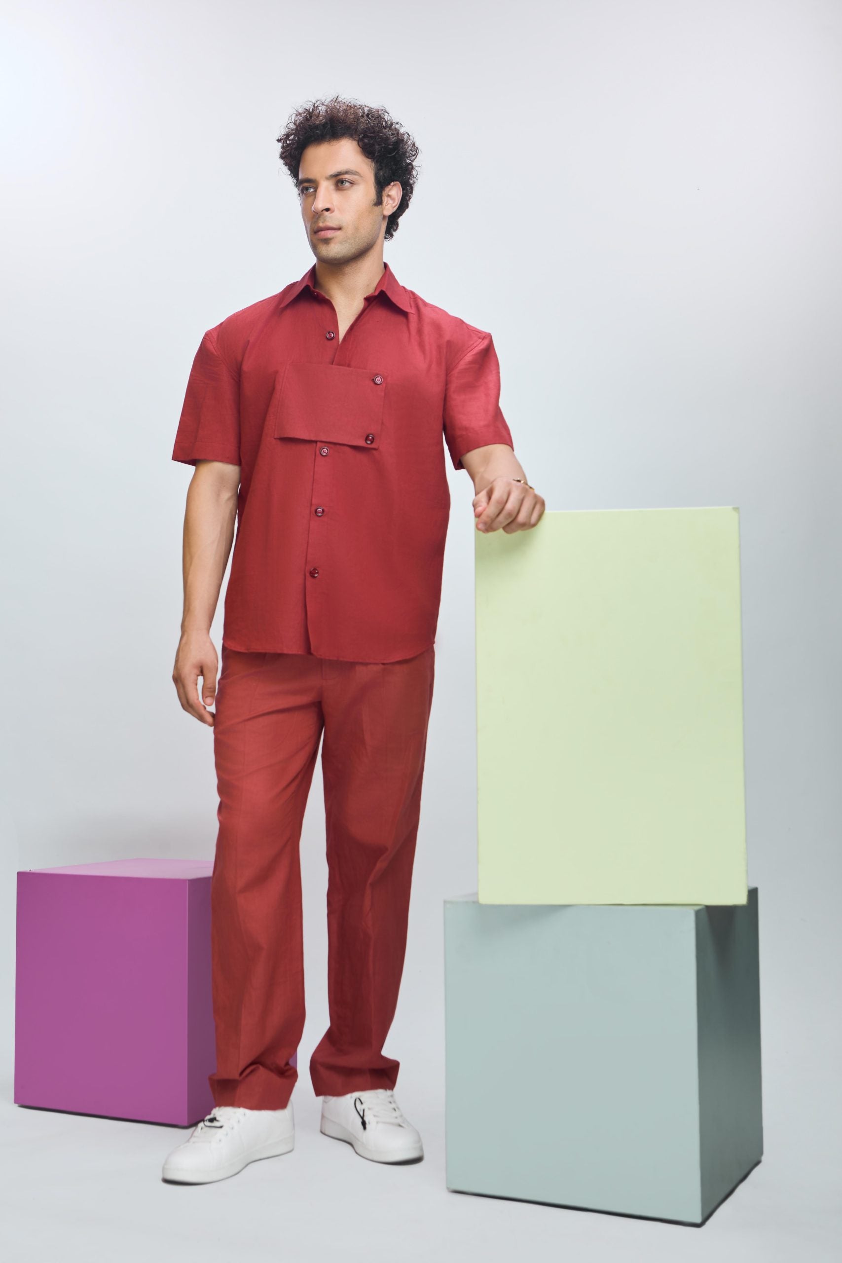 Shirt with Front Lapel Detailing