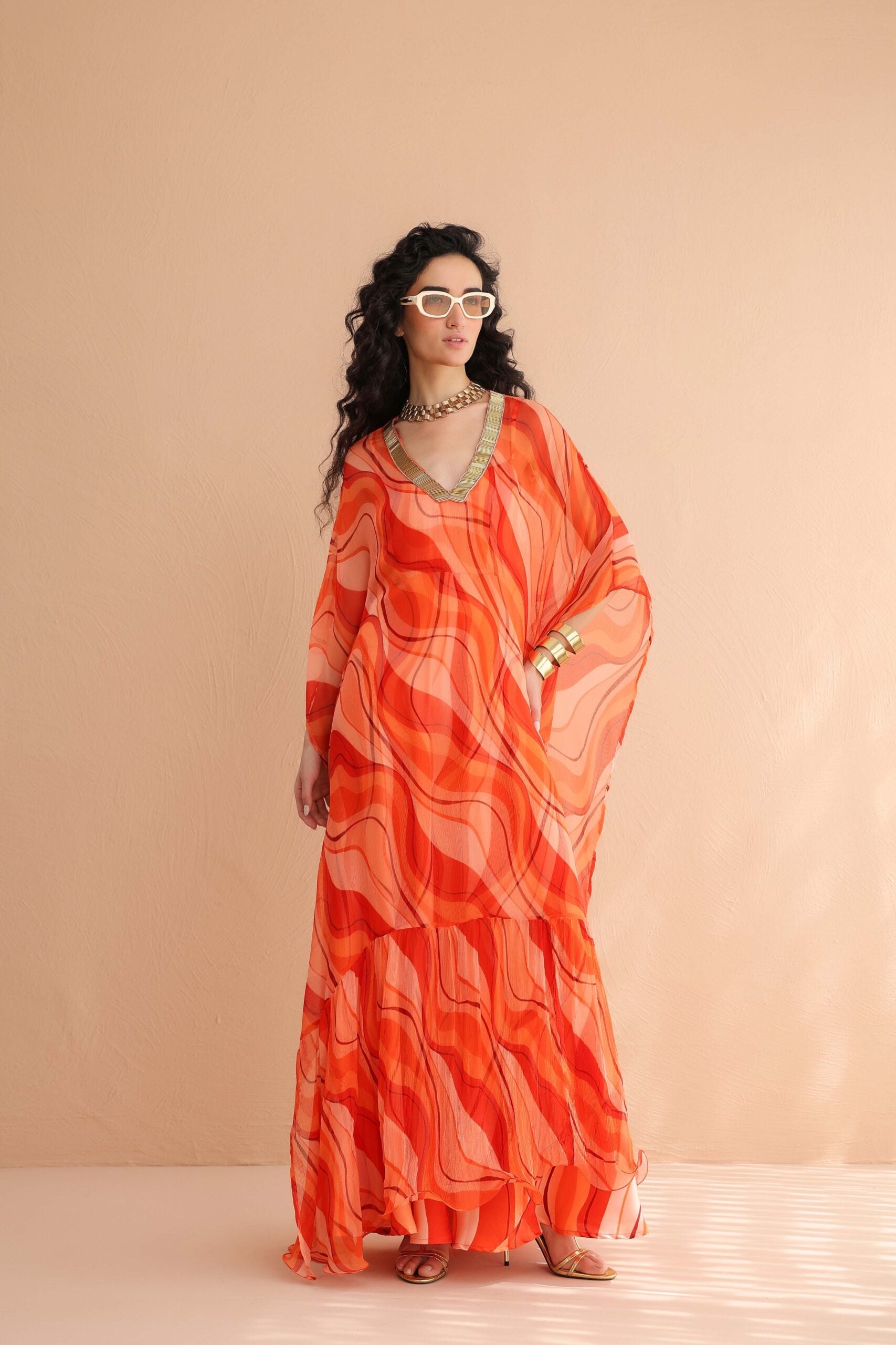 Sunset tier kaftaan & dress set