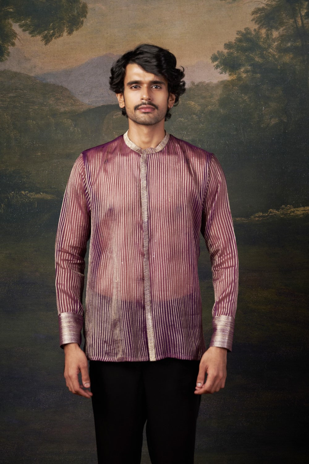 Pure Organza Hand-Embroidered Shirt