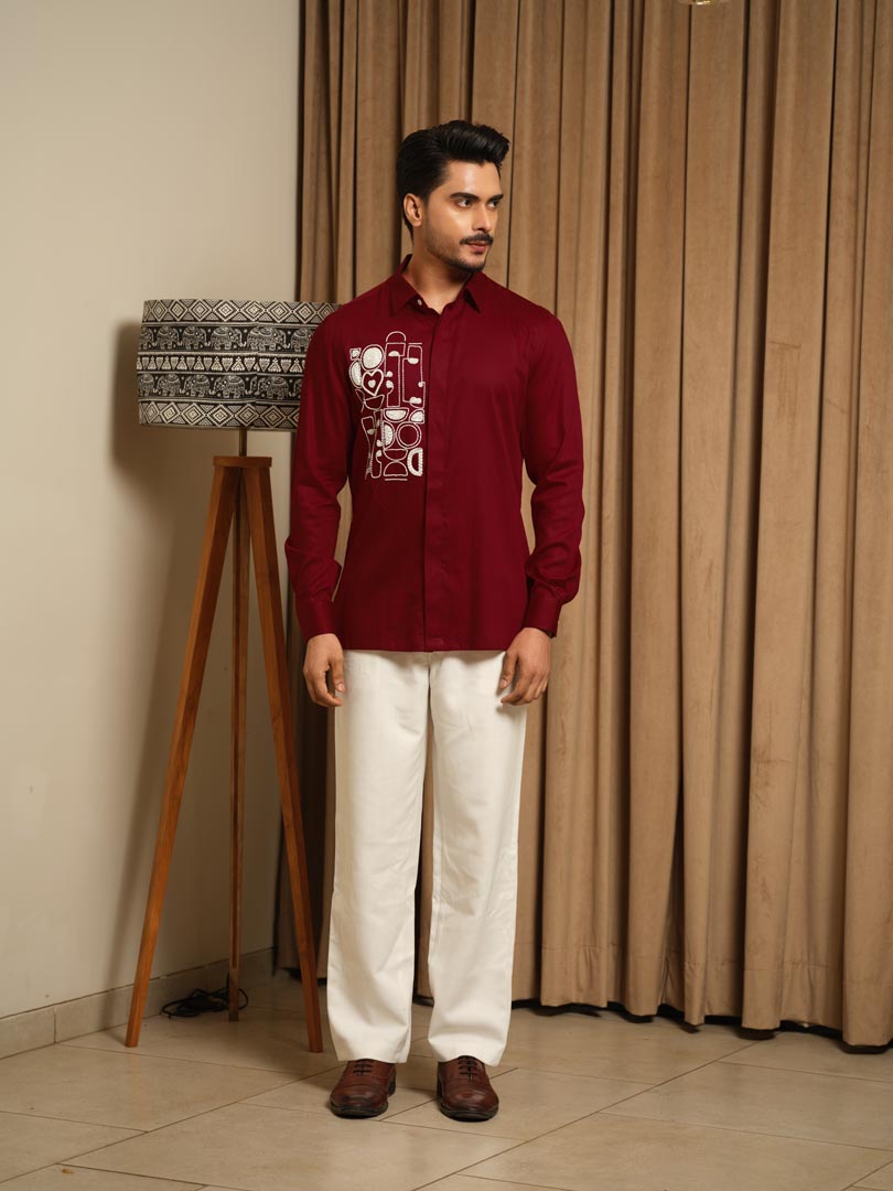 Red Artbeat Party Shirt