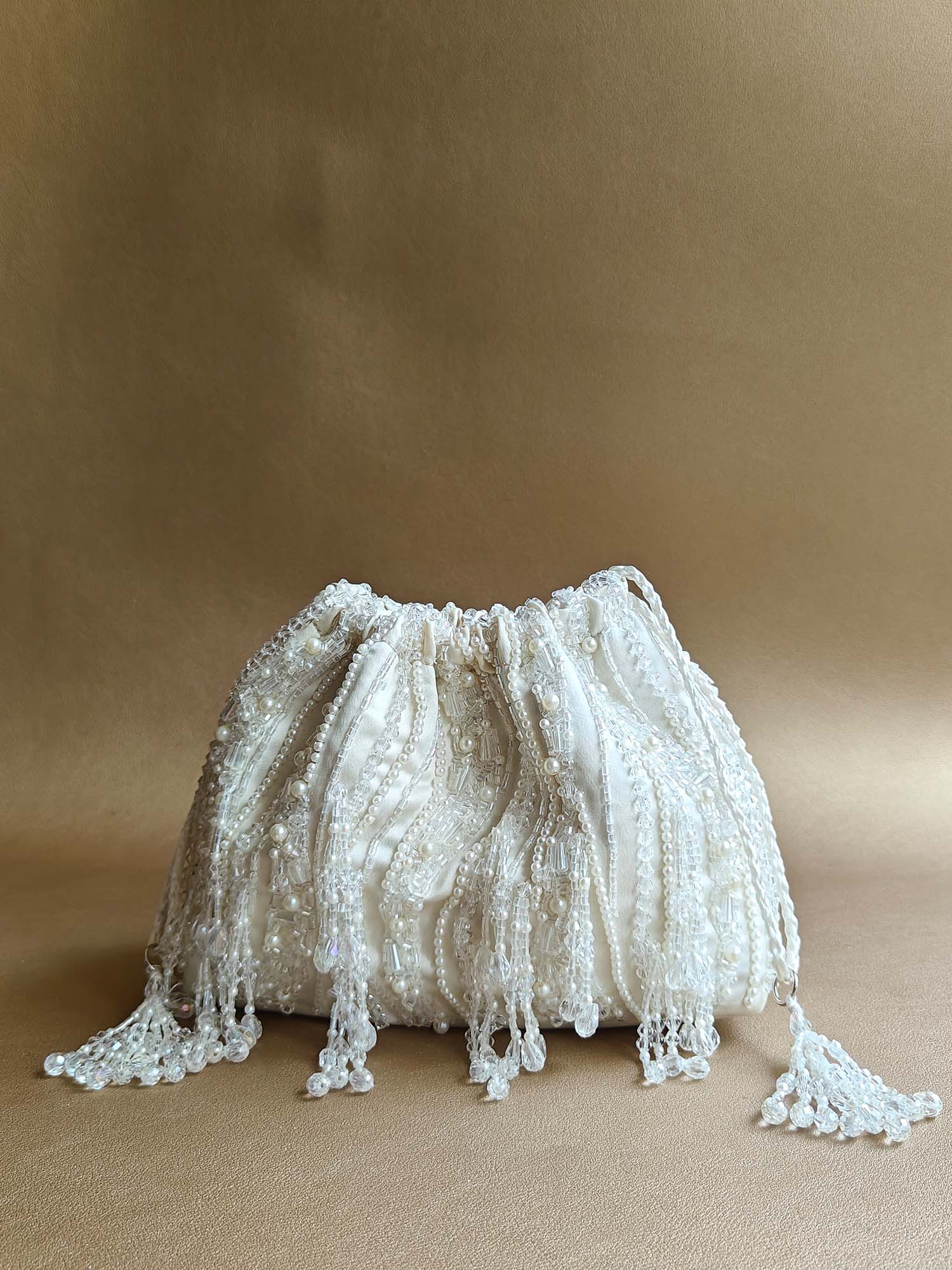 Pearl White Pouch Bag