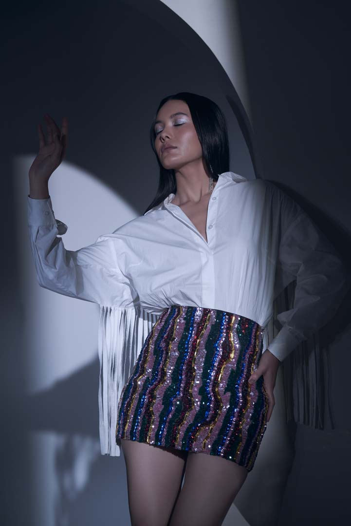 Tiger Strips Multicolour Skirt