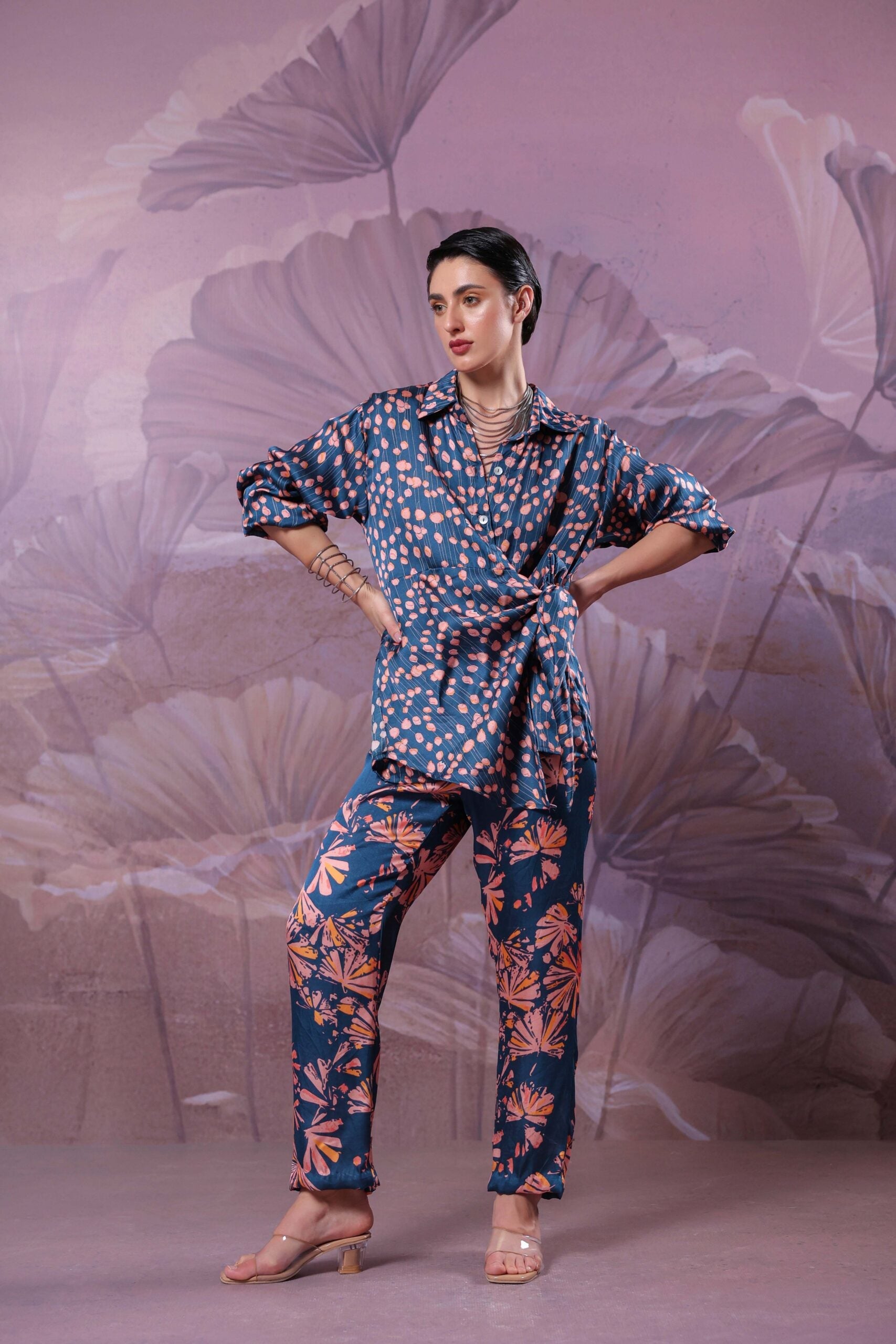 Prussian blue CHATTERJEE   co-ord set