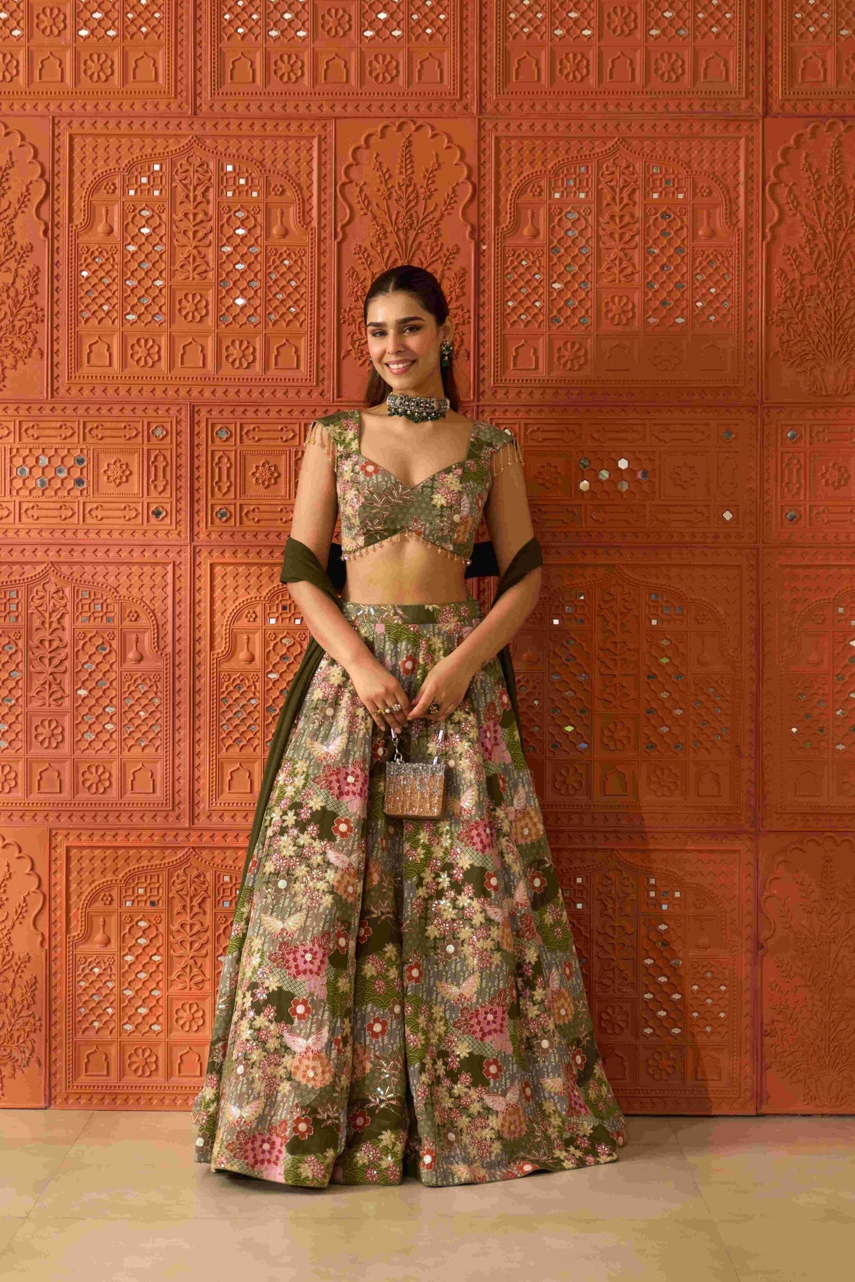 Zareen Green Lehenga Set