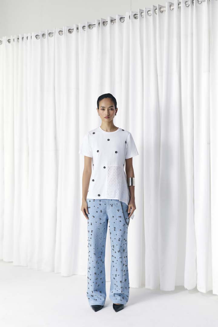 SOLID & SCHIFFLEY STUDDED T-SHIRT