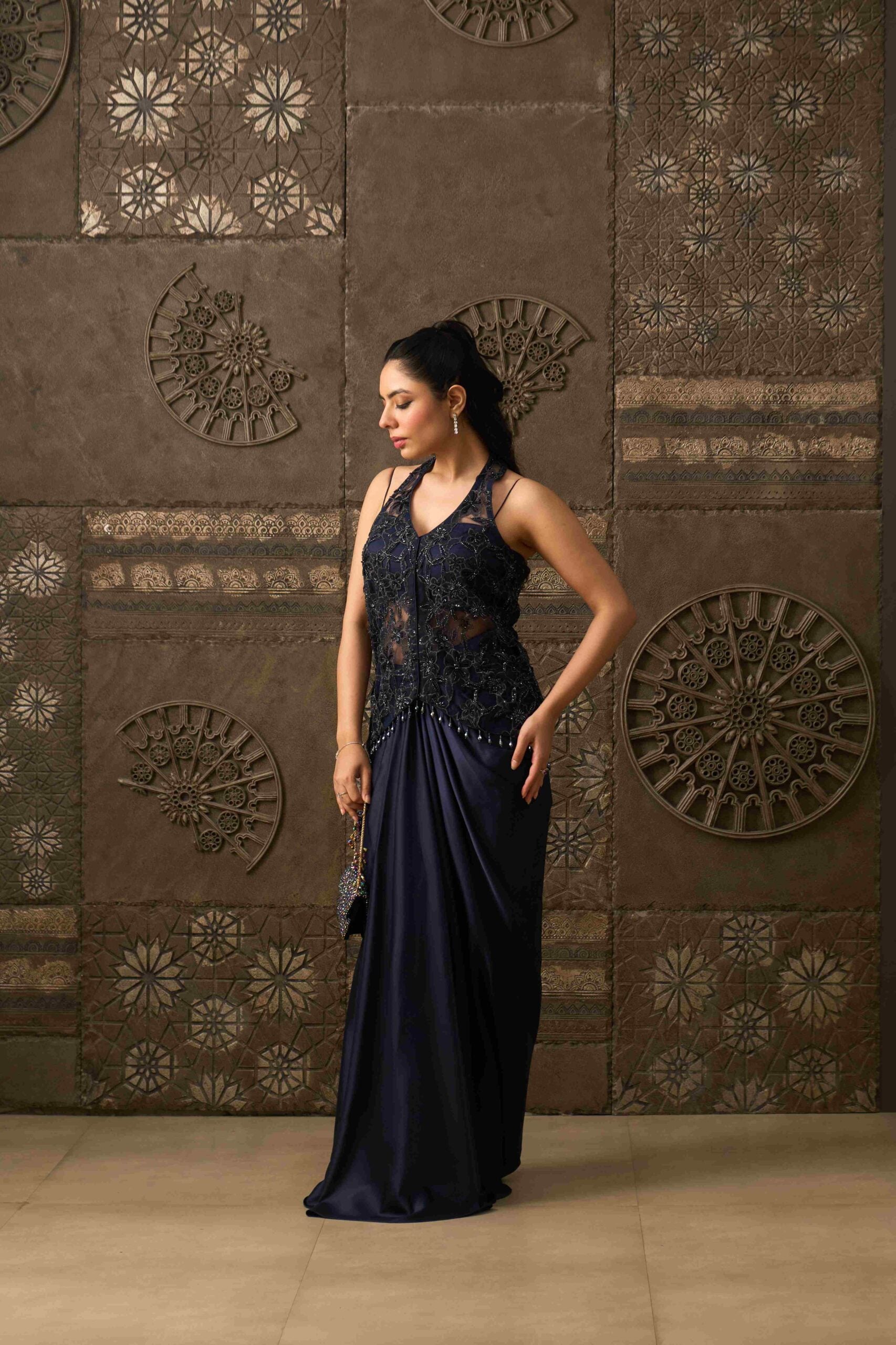 Elara Midnight Jacket Set