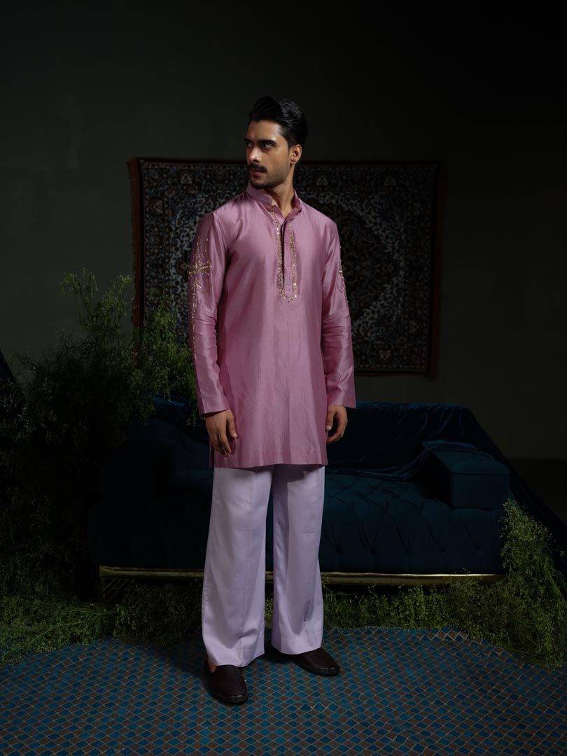 Purple Petal Kurta Set