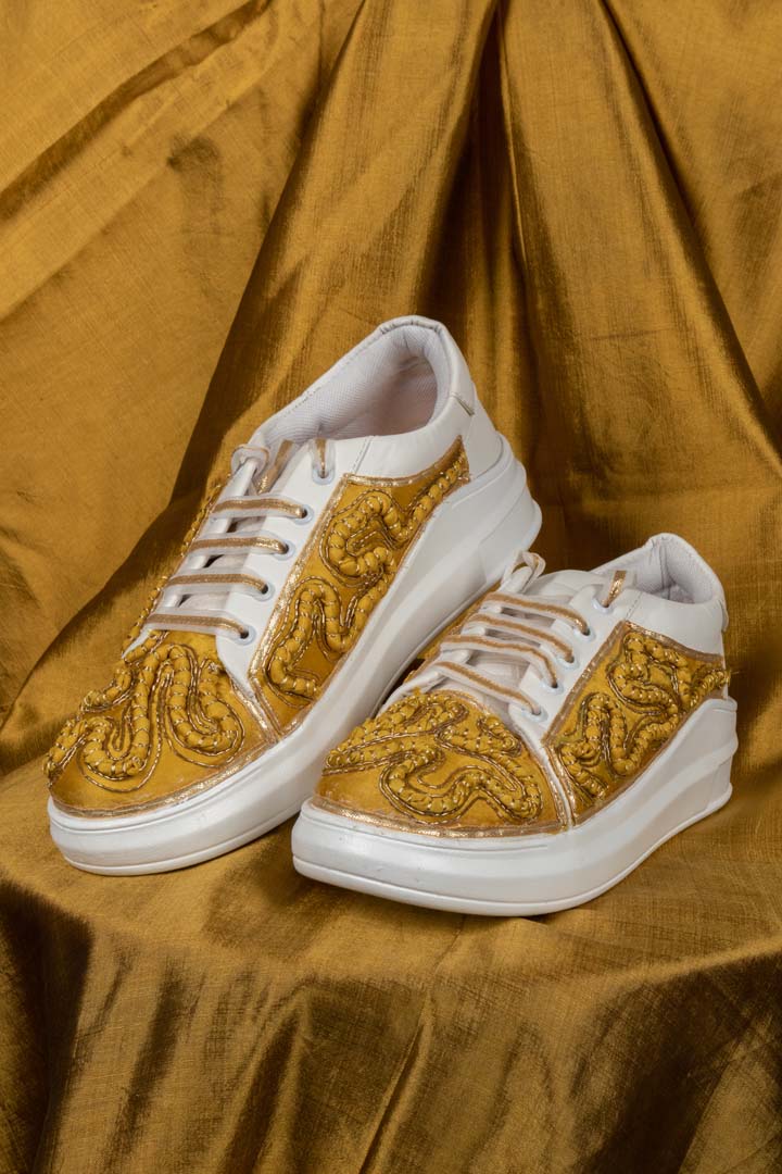 Yellow Gold Rope Sneakers
