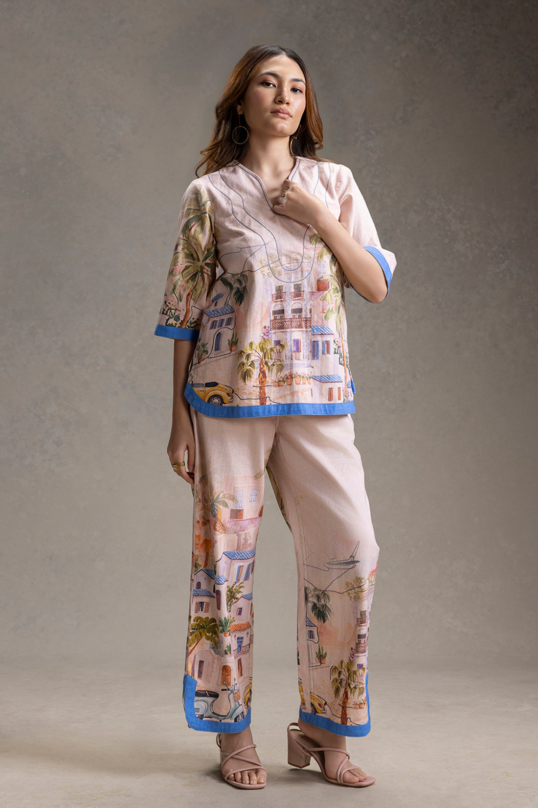 Pink Reviera Tunic Set