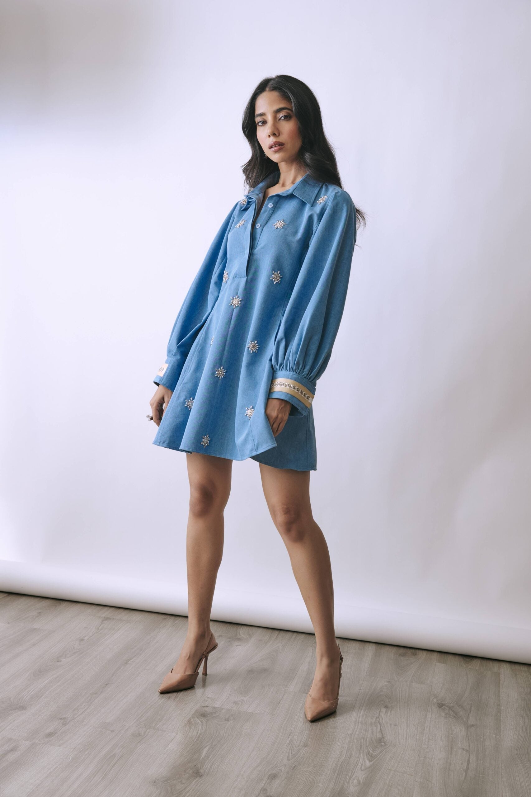 Ice Bloom Mini Dress