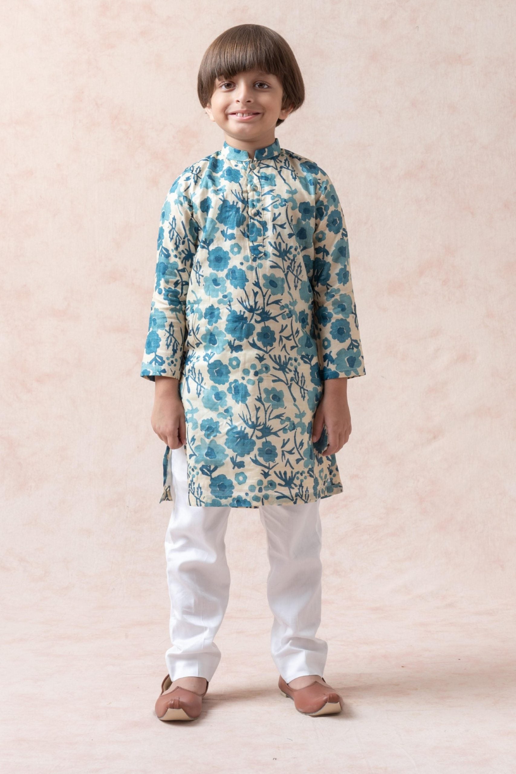 Tussar silk kurta pyjama